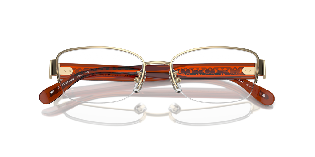 Coach HC5168 Rectangle Eyeglasses - Shiny Light Gold