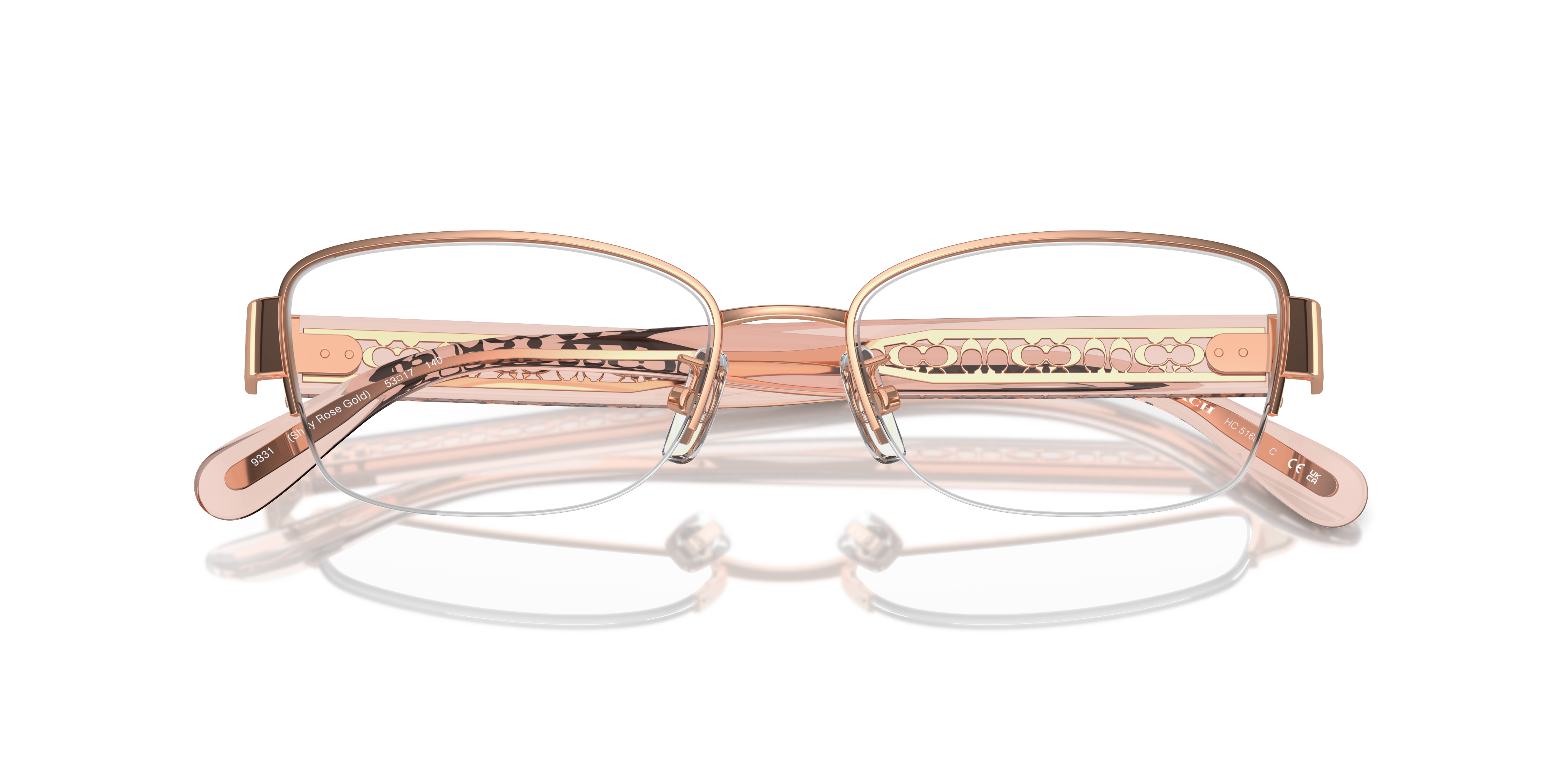 Coach HC5168 Rectangle Eyeglasses - Shiny Light Gold