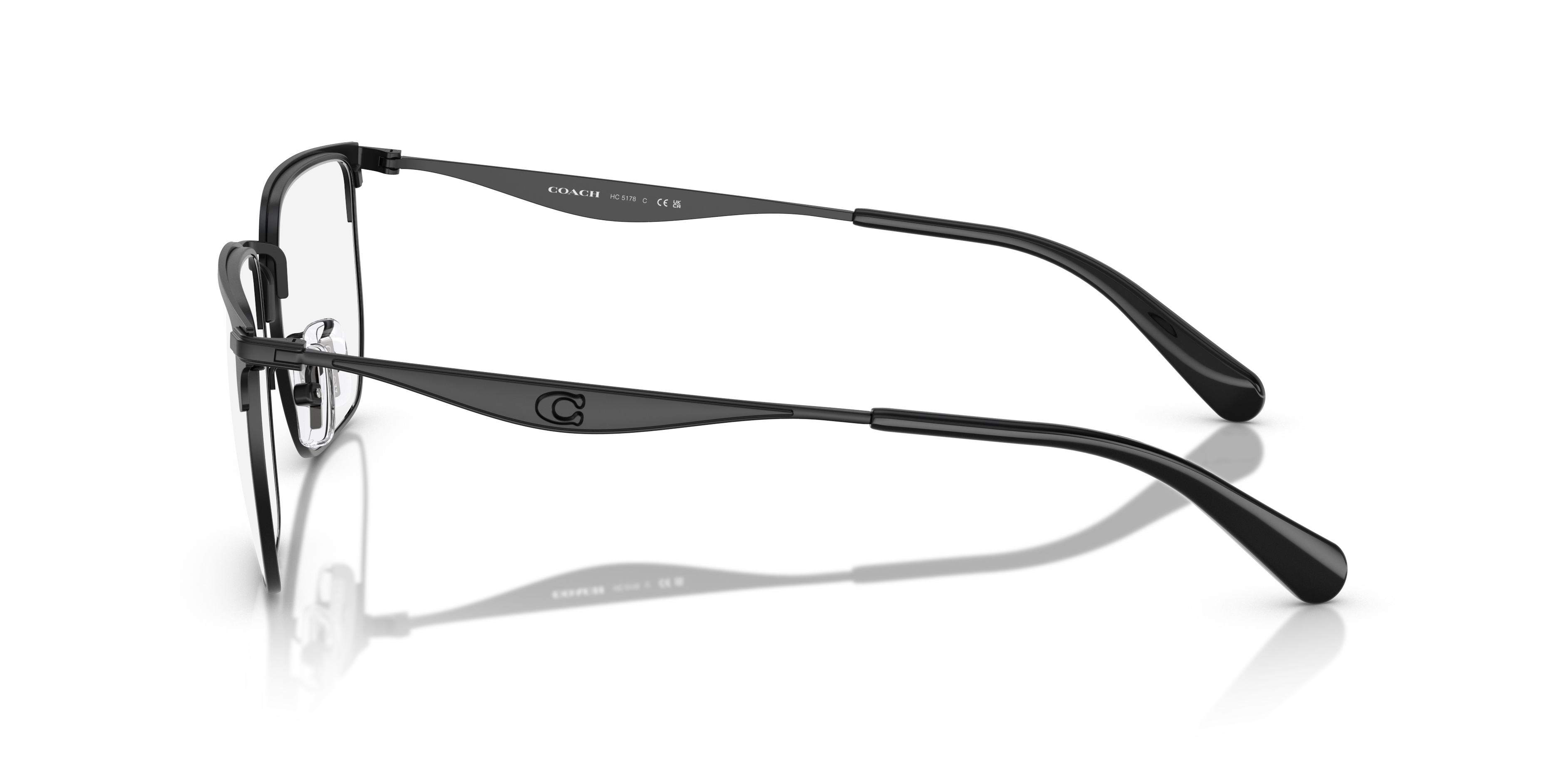 Coach HC5178 Geometric Eyeglasses - Satin Black