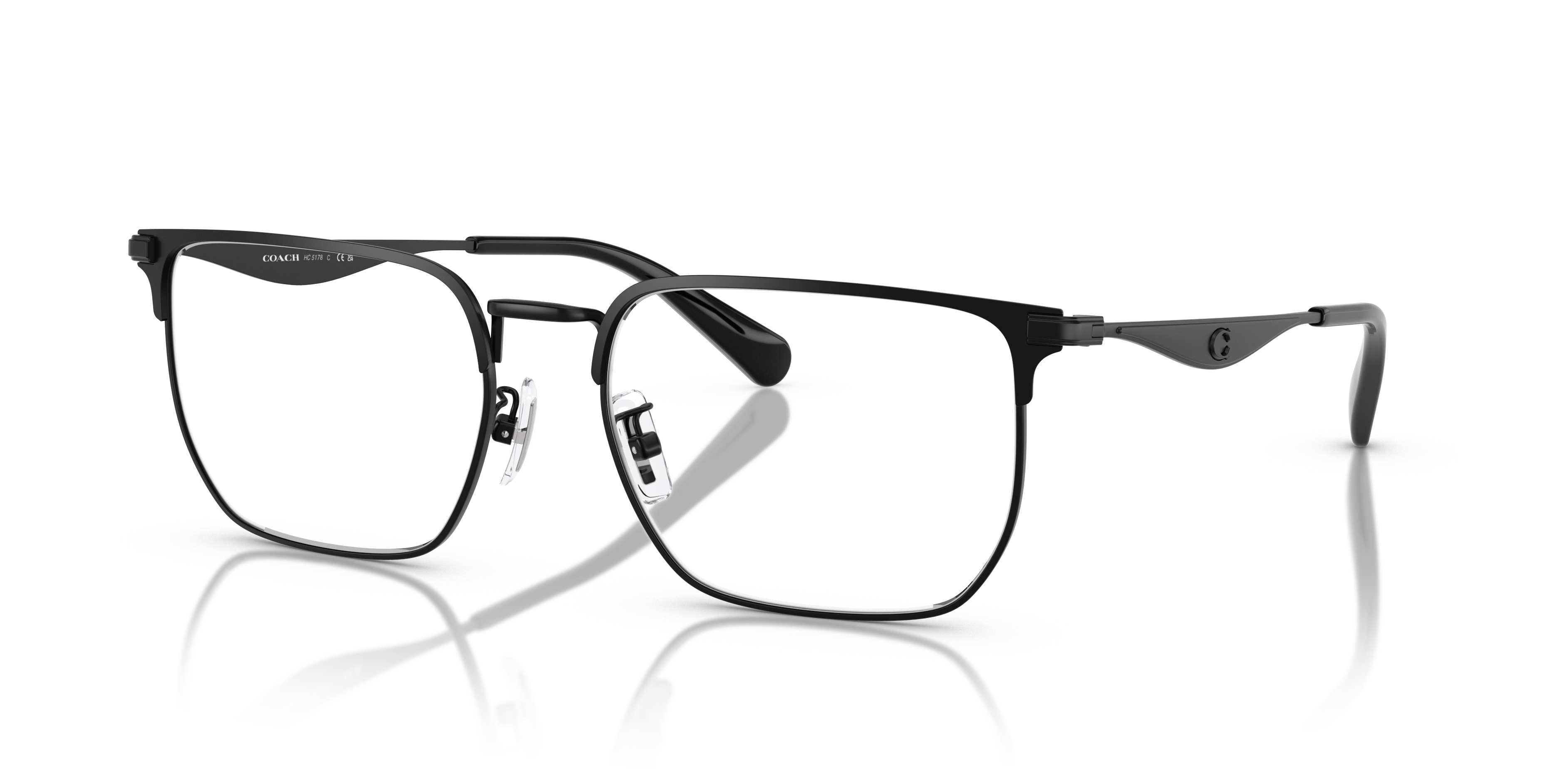 Coach HC5178 Geometric Eyeglasses - Satin Black