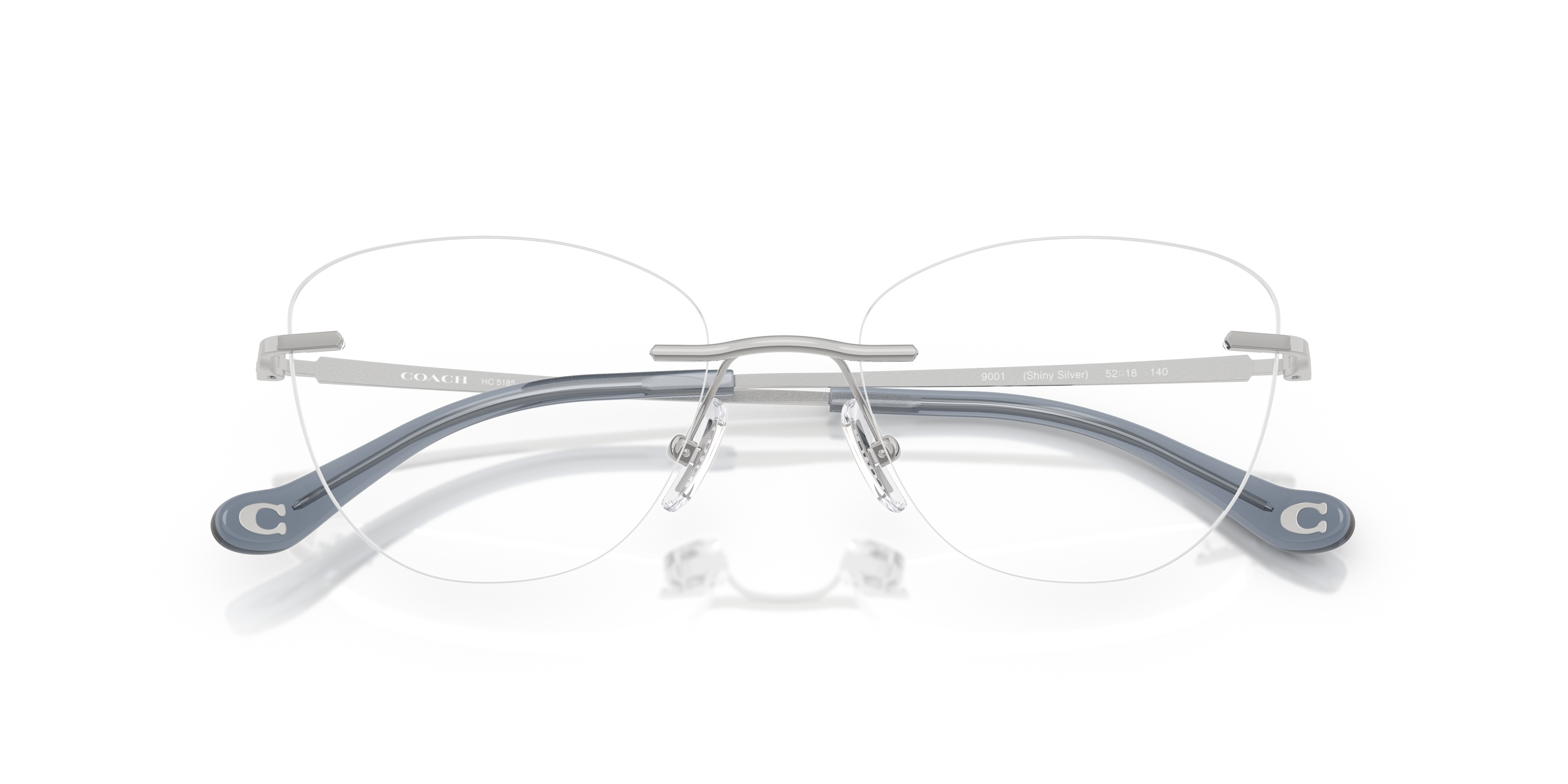 Coach HC5185 Cat Eye Eyeglasses - Shiny Silver