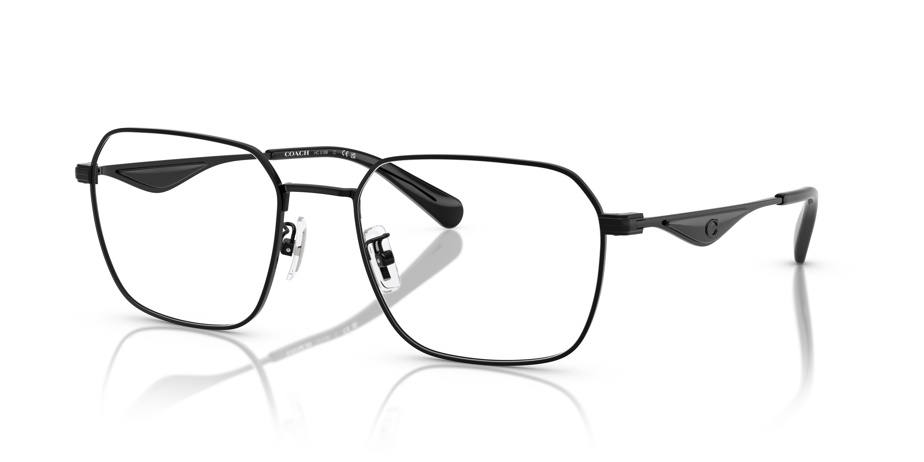 Coach HC5186 Geometric Eyeglasses - Satin Black
