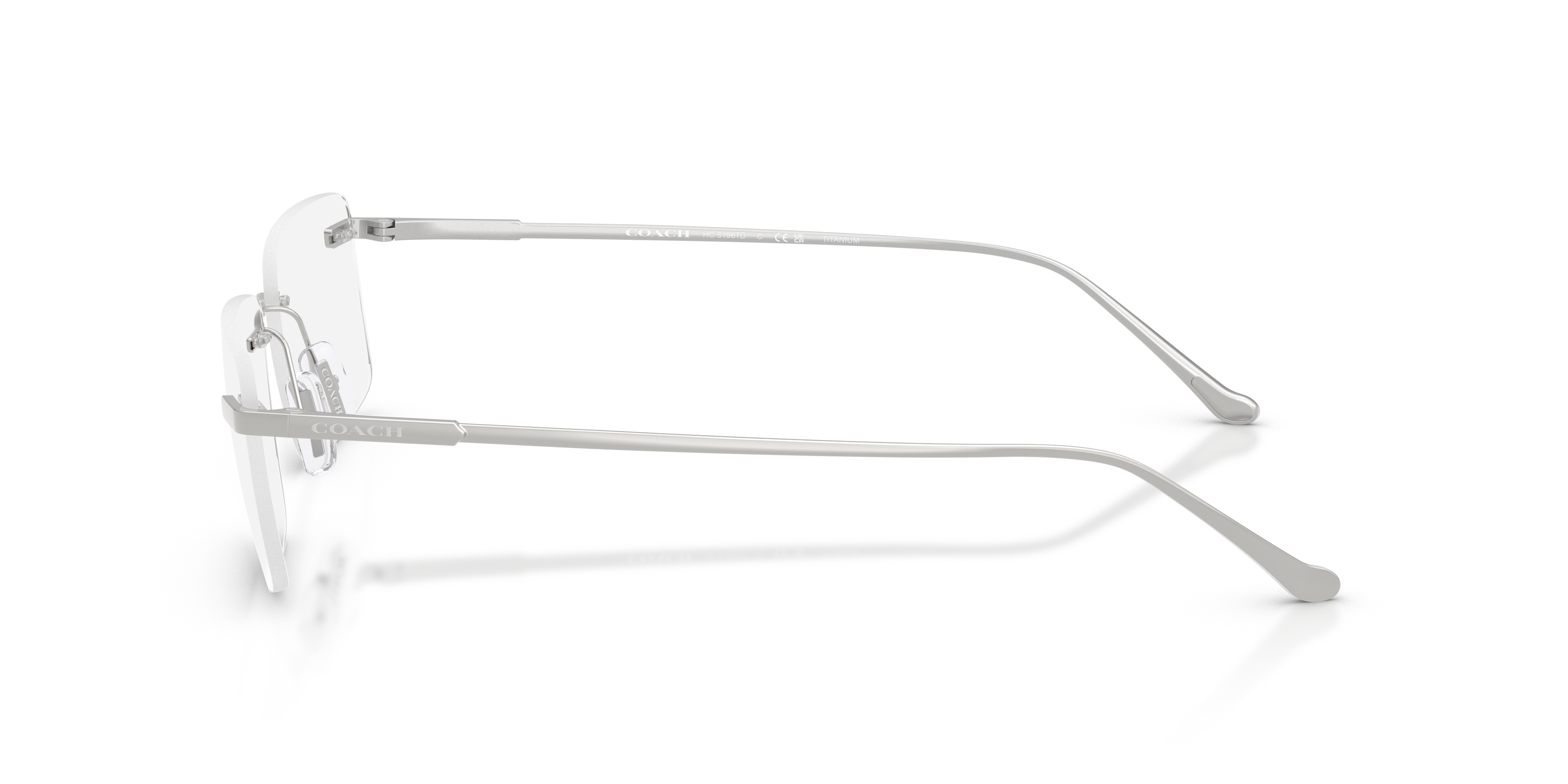 Coach HC5196TD Rectangle Eyeglasses - Shiny Silver