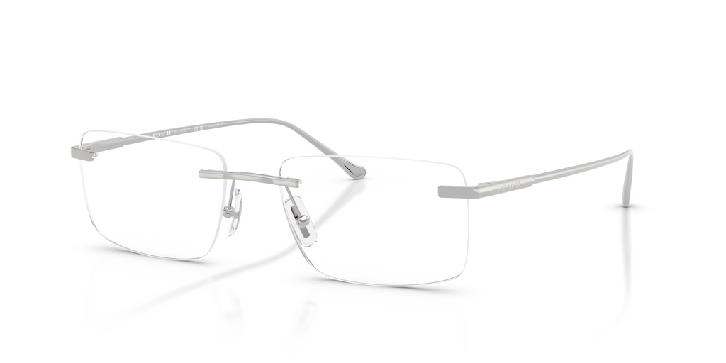 Coach HC5196TD Rectangle Eyeglasses - Shiny Silver