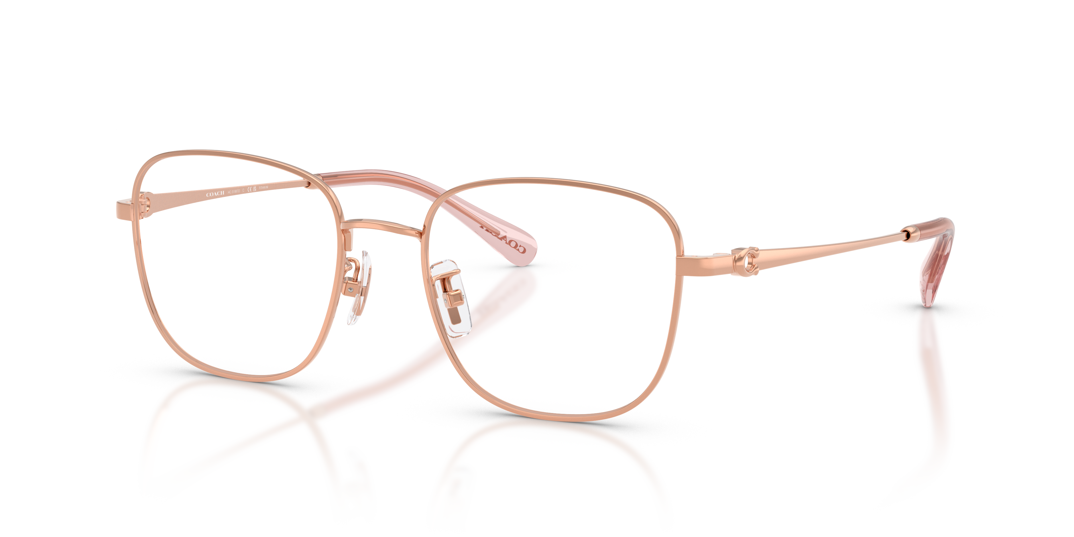 Coach HC5198TD Square Eyeglasses - Shiny Rose Gold