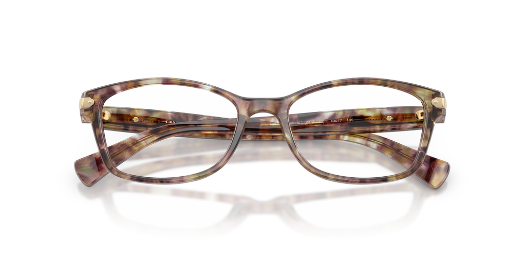 Coach HC6065 Rectangle Eyeglasses - Purple Confetti Tortoise