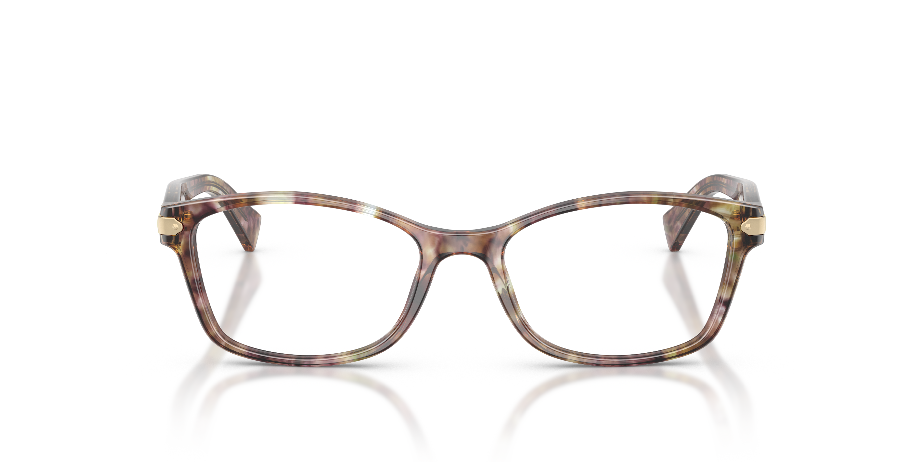 Coach HC6065 Rectangle Eyeglasses - Light Brown Confetti Tortoise