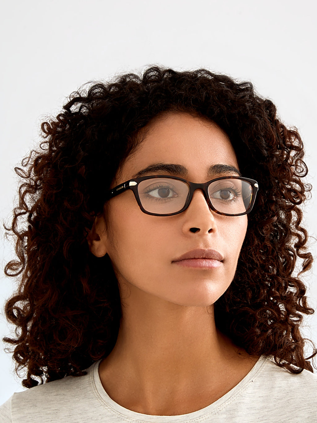 Coach HC6065 Rectangle Eyeglasses - Light Brown Confetti Tortoise