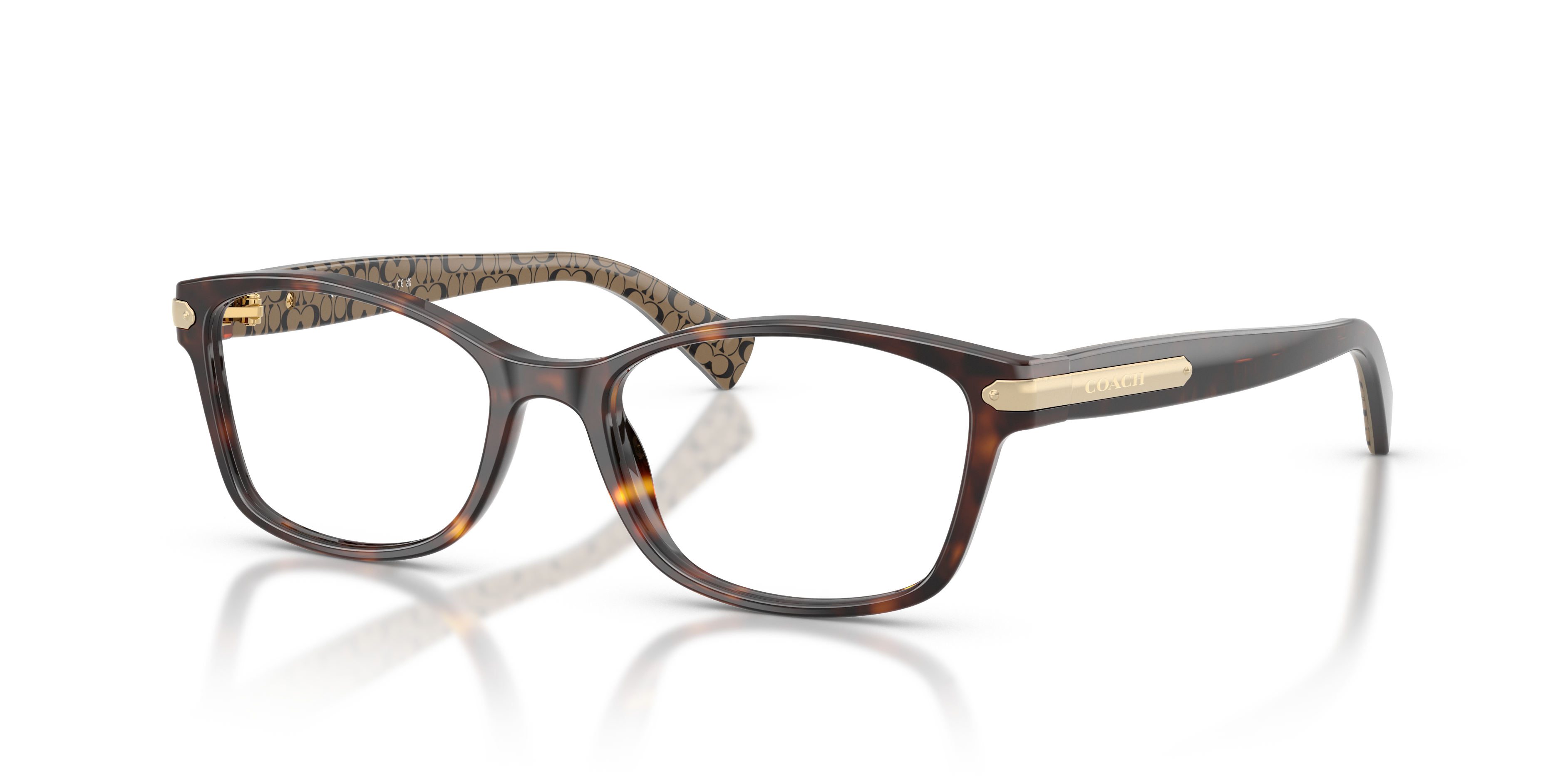 Coach HC6065 Rectangle Eyeglasses - Dark Tortoise