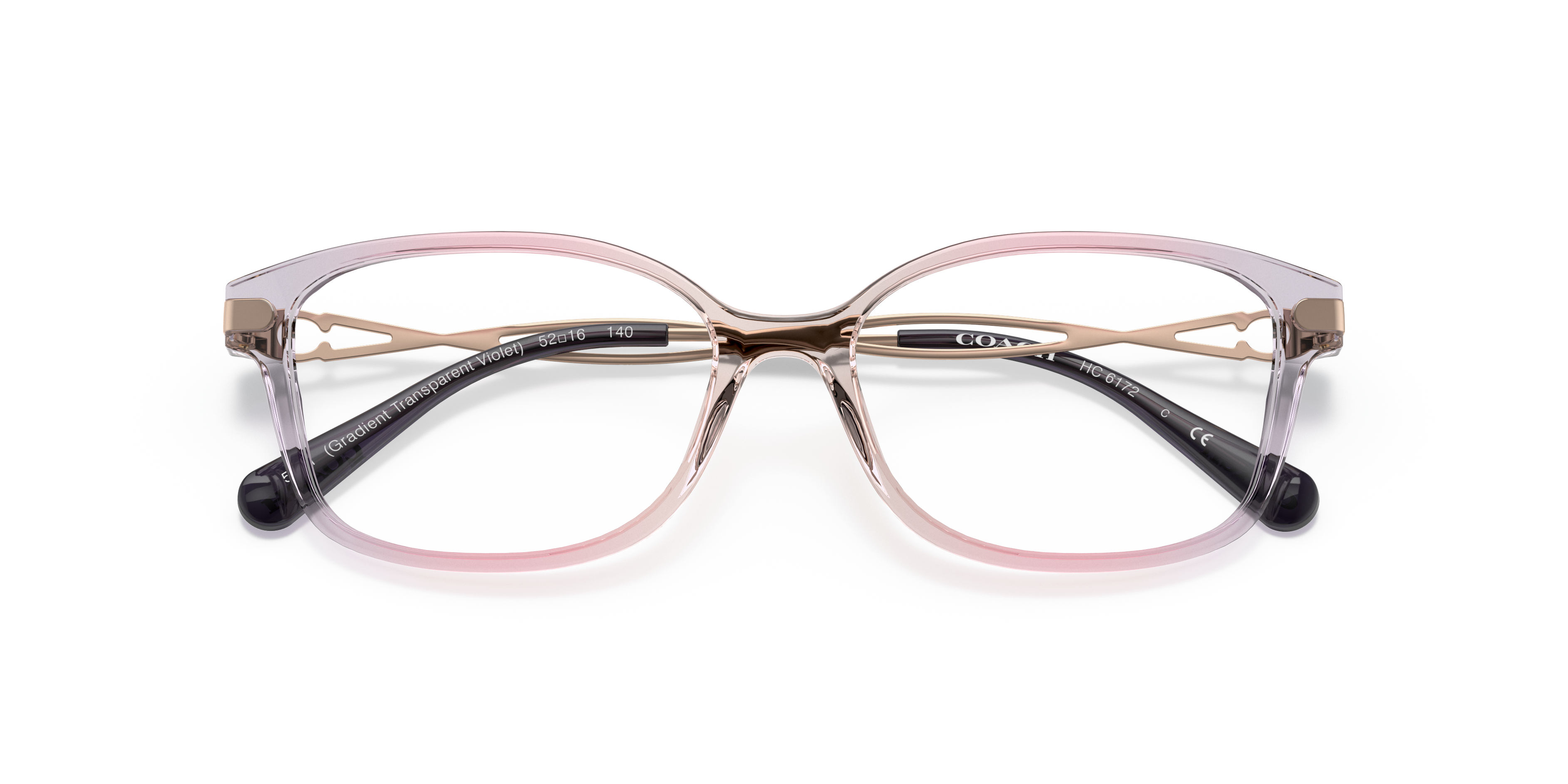 Coach HC6172 Rectangle Eyeglasses - Gradient Transparent Violet