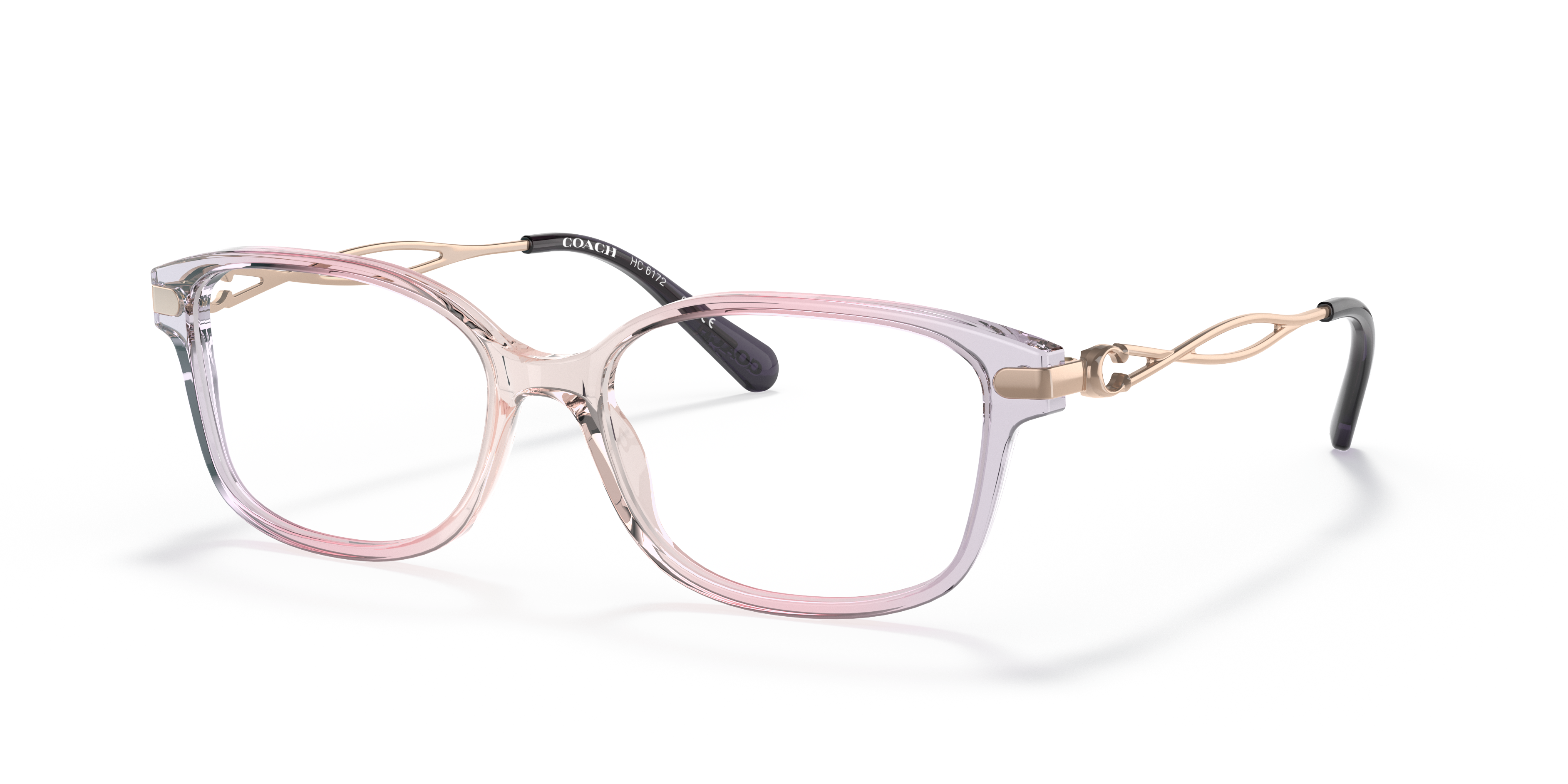 Coach HC6172 Rectangle Eyeglasses - Transparent Dusty Rose