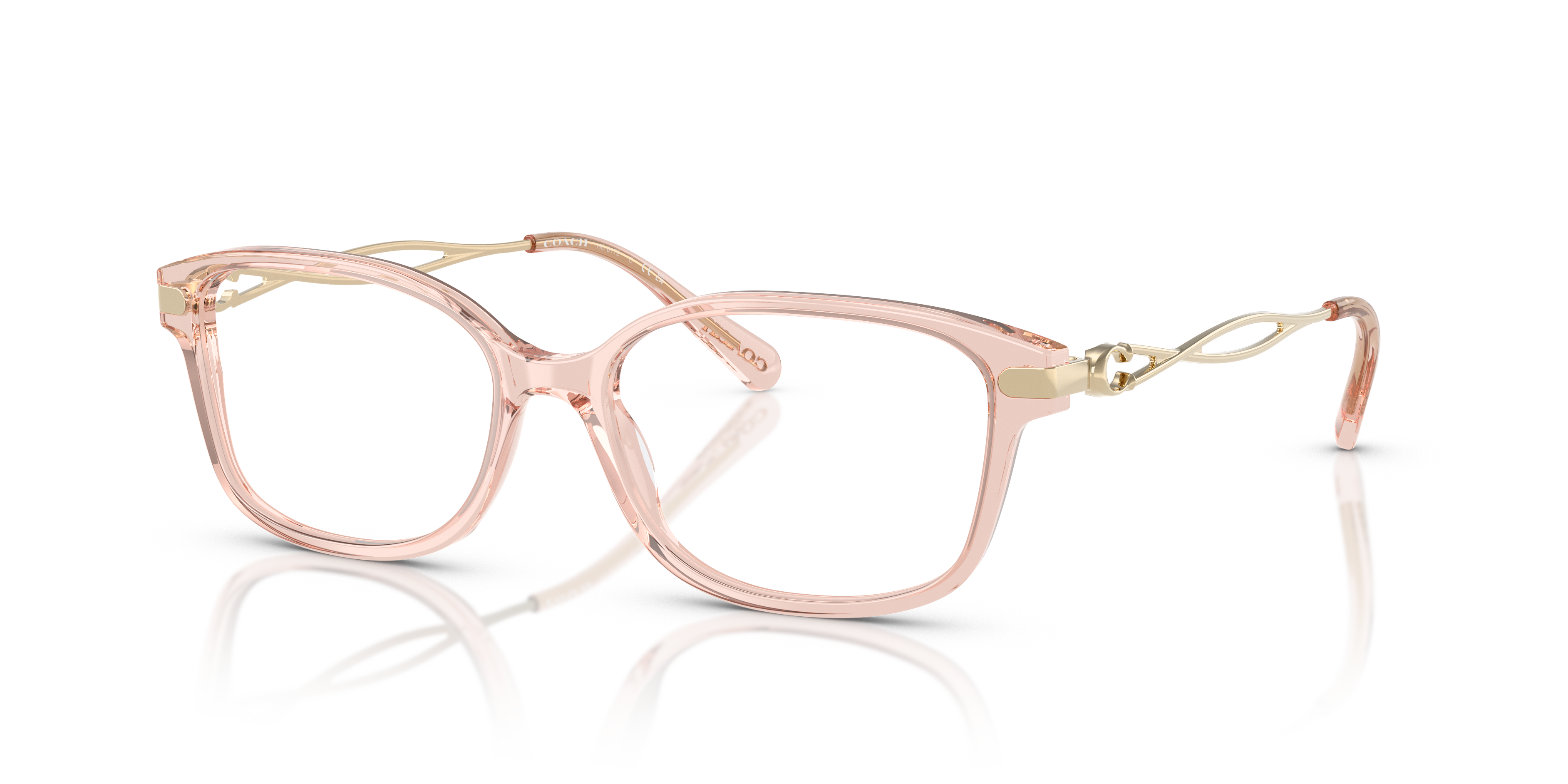 Coach HC6172 Rectangle Eyeglasses - Transparent Dusty Rose