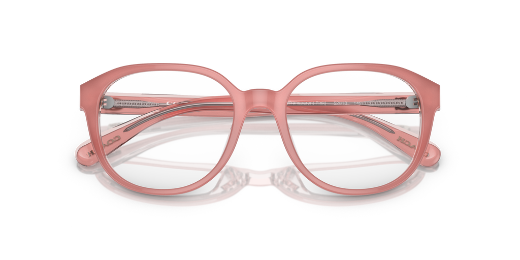 Coach HC6209U Round Eyeglasses - Milky Pink Transparent Pink