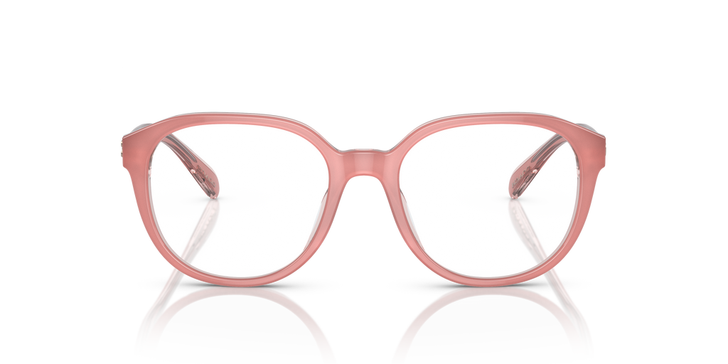 Coach HC6209U Round Eyeglasses - Milky Pink Transparent Pink