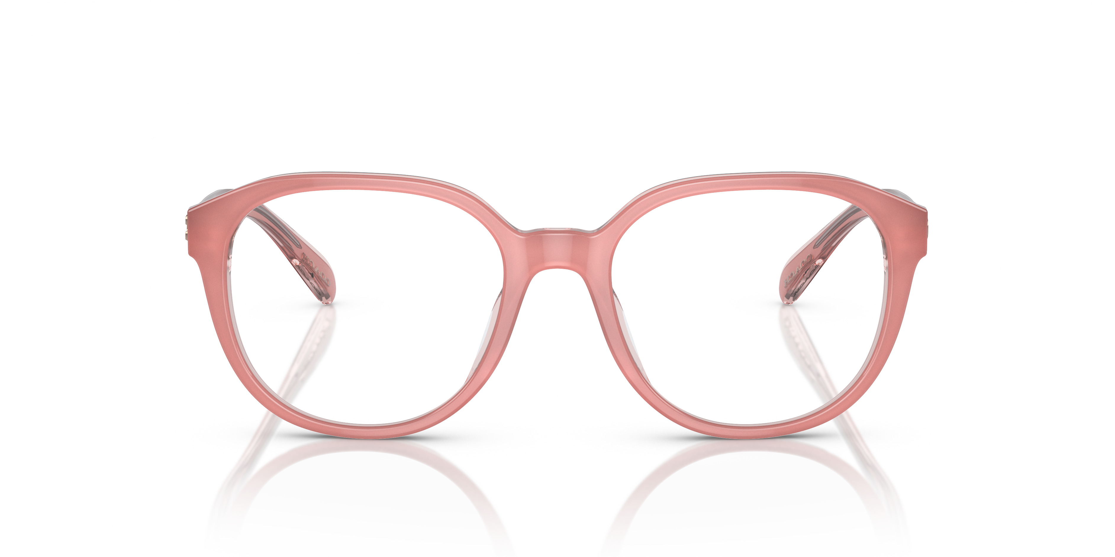 Coach HC6209U Round Eyeglasses - Milky Pink Transparent Pink