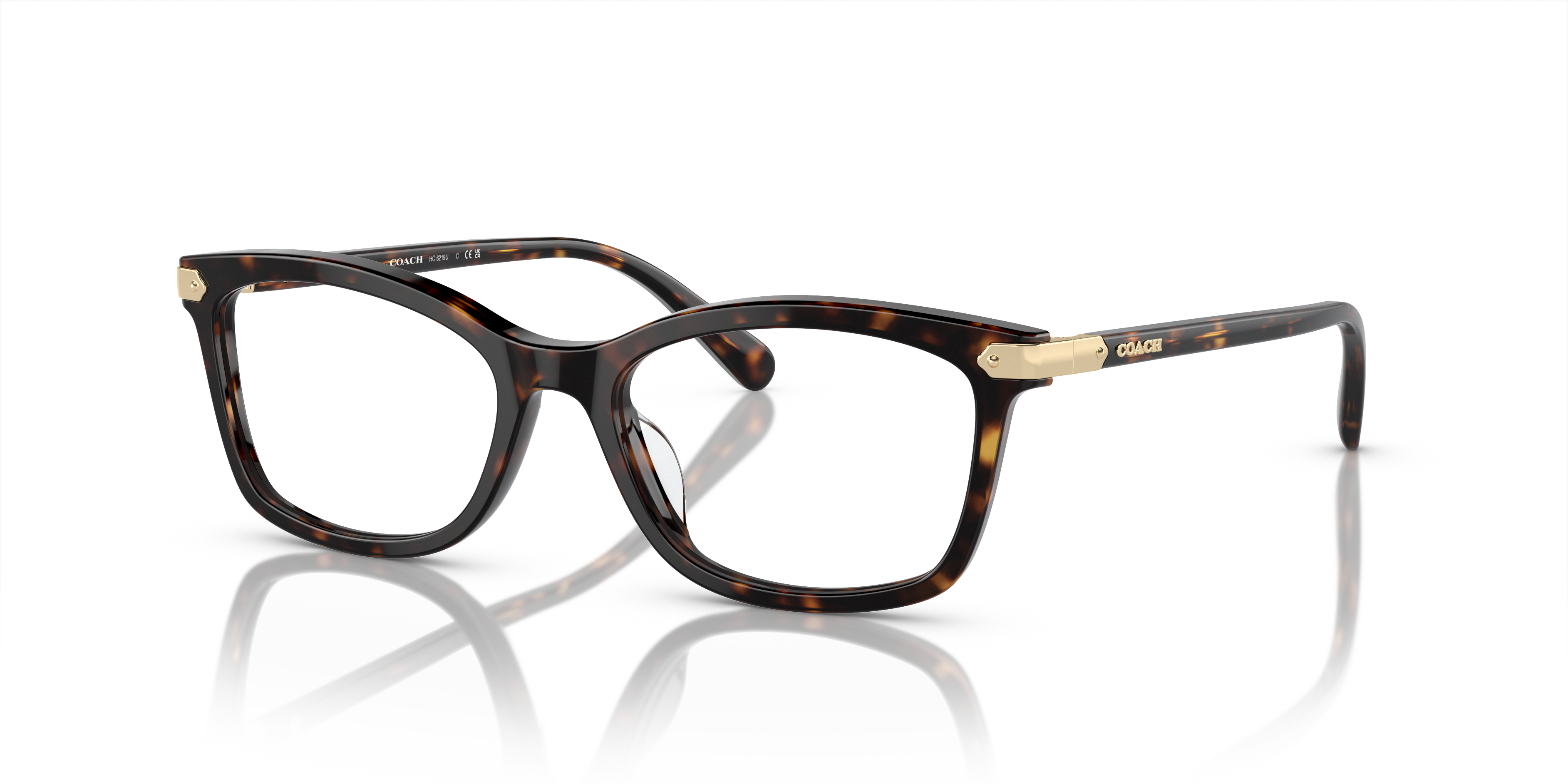 Coach HC6219U Rectangle Eyeglasses - Seaglass Tortoise