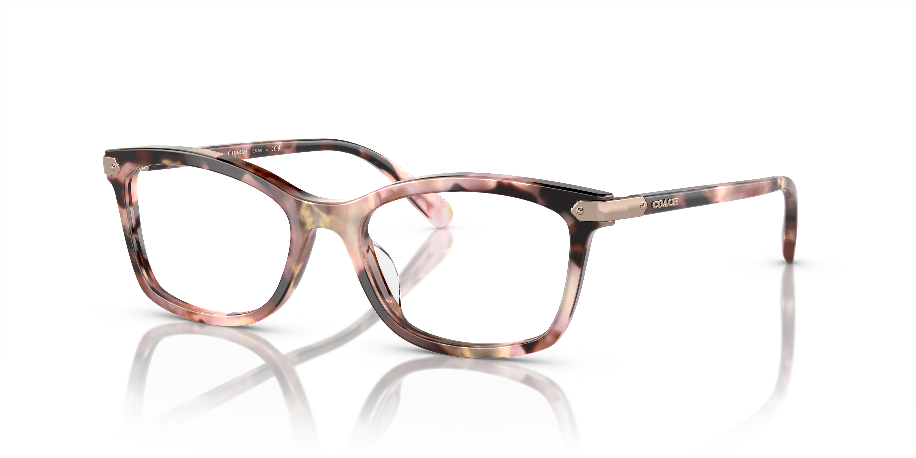 Coach HC6219U Rectangle Eyeglasses - Seaglass Tortoise