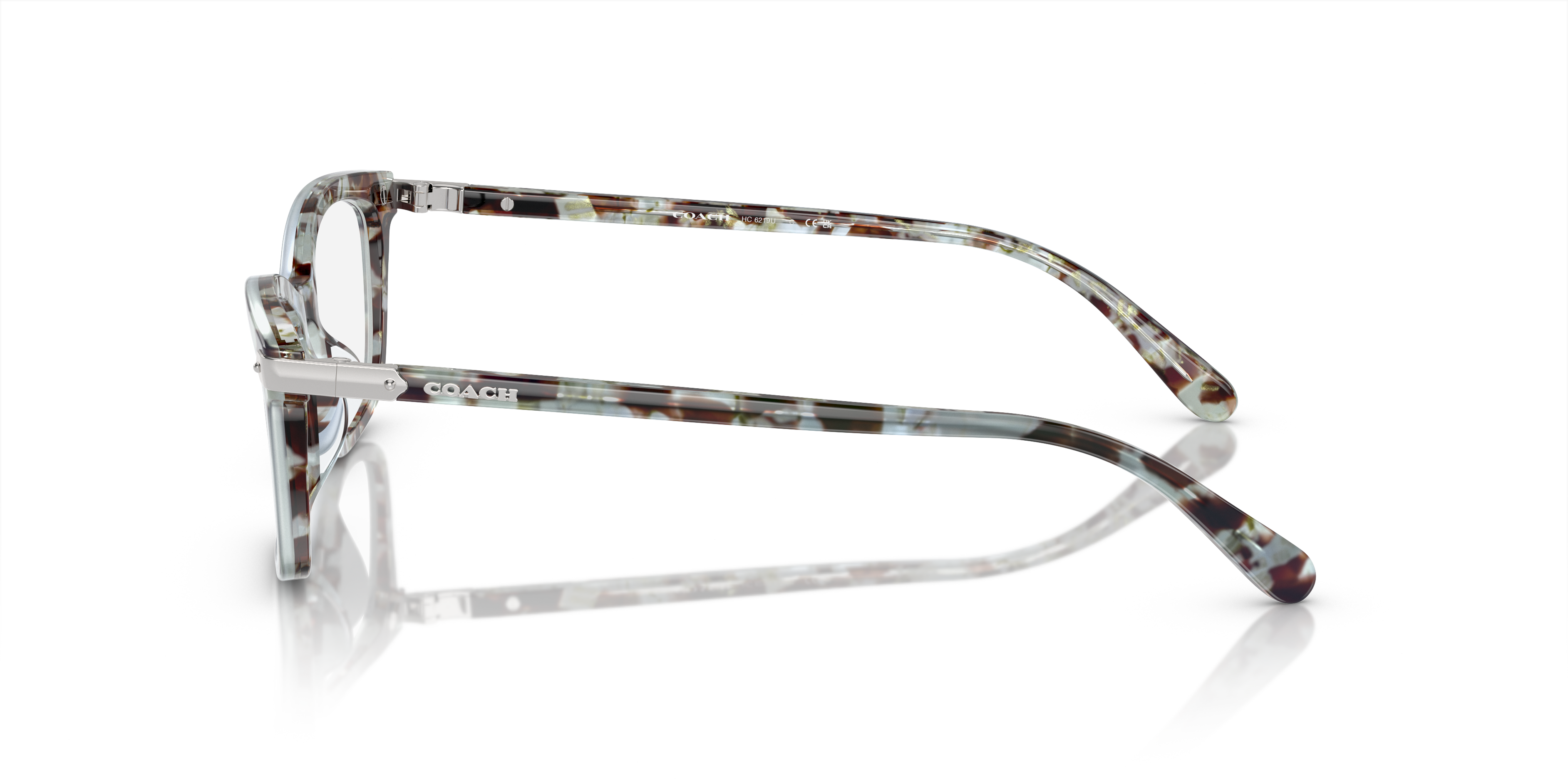 Coach HC6219U Rectangle Eyeglasses - Seaglass Tortoise