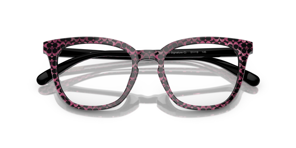 Coach HC6222U Square Eyeglasses - Ruby Pearl Signature C