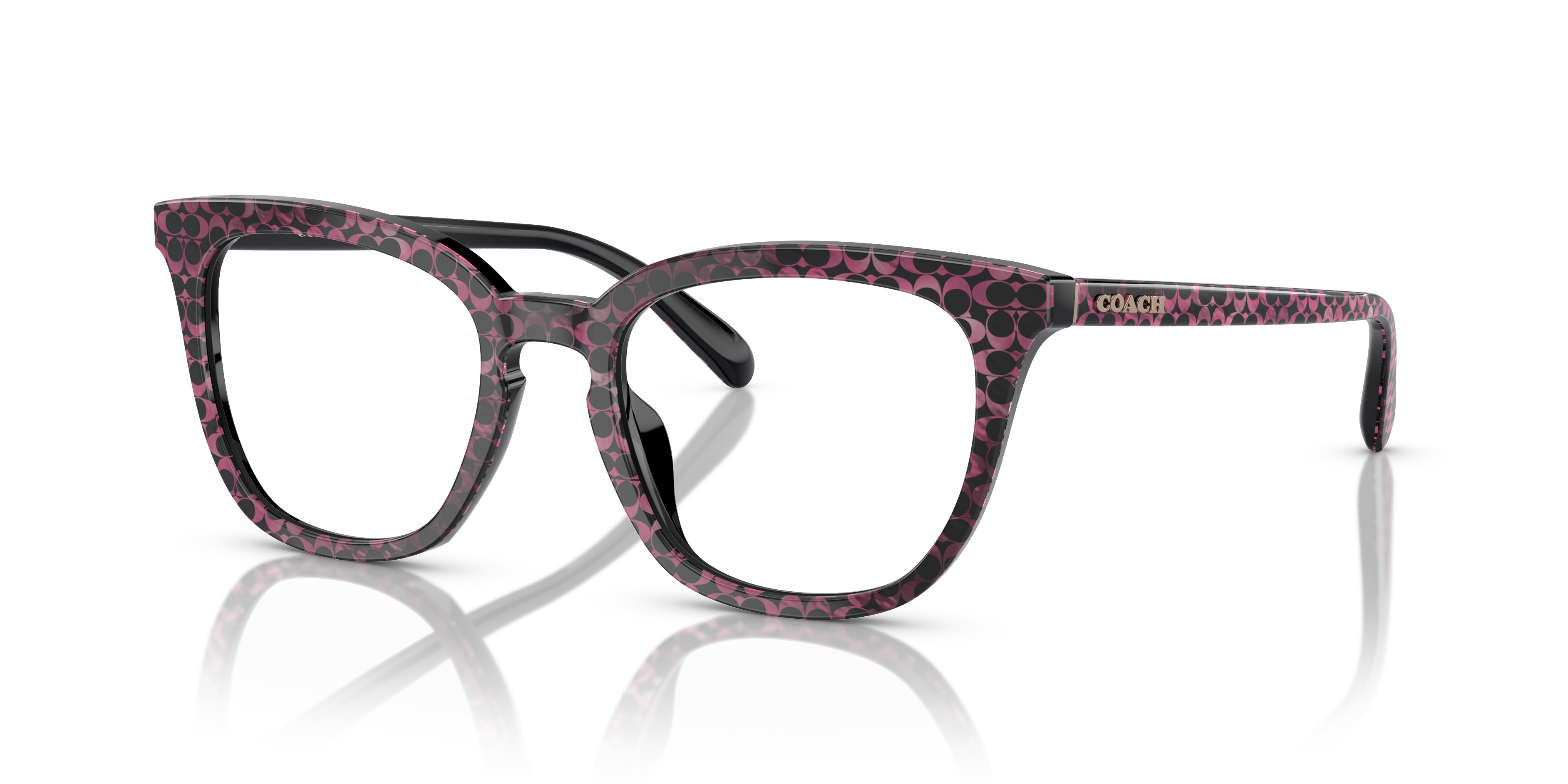 Coach HC6222U Square Eyeglasses - Transparent Blue