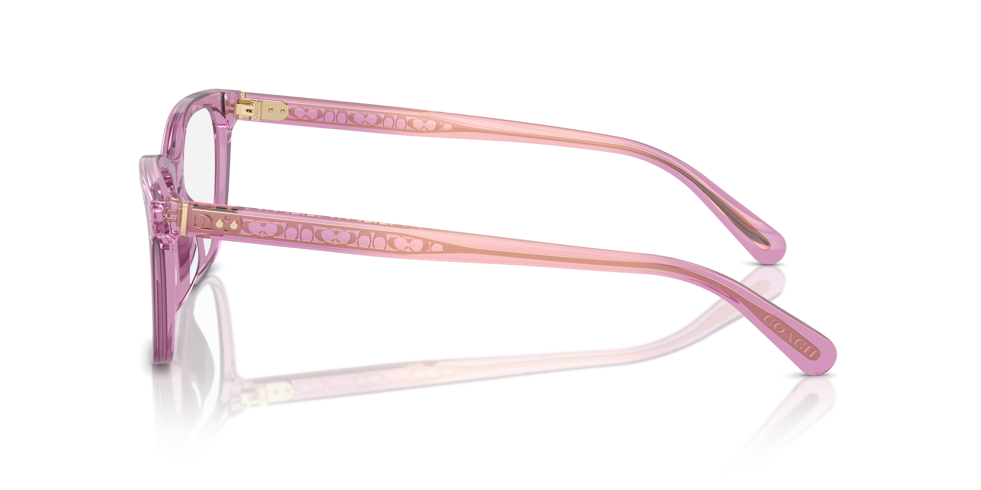Coach HC6235U Square Eyeglasses - Transparent Amethyst