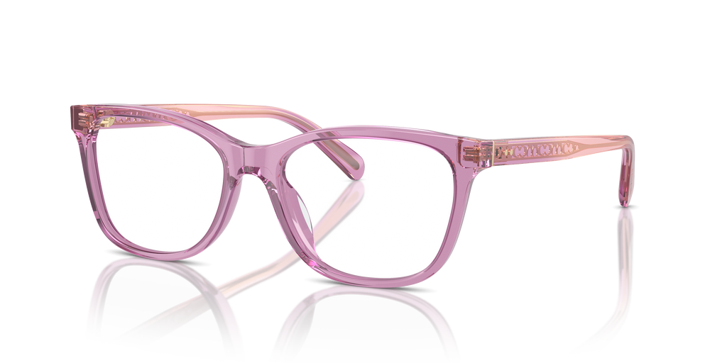 Coach HC6235U Square Eyeglasses - Transparent Amethyst