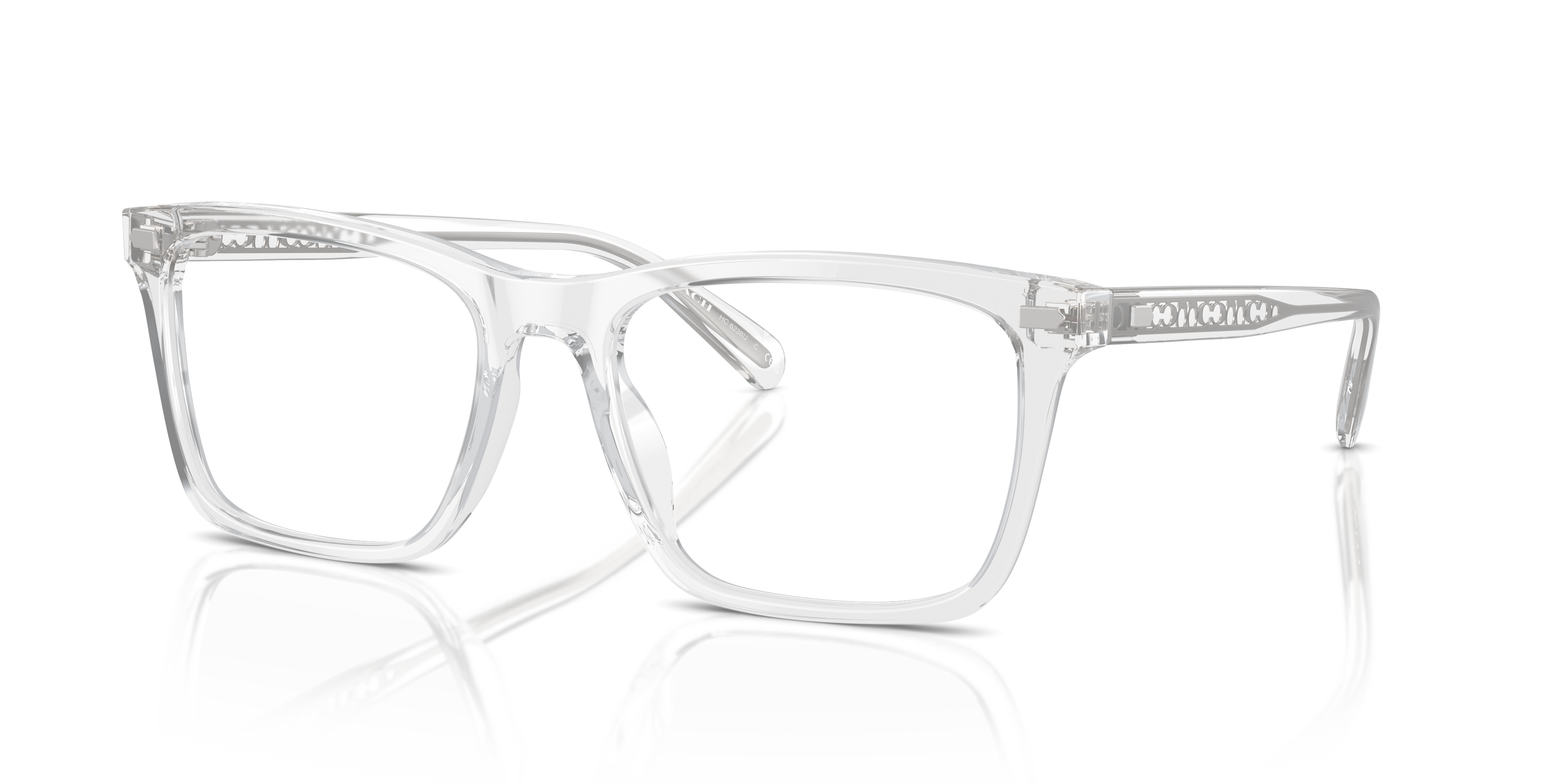 Coach HC6238U Square Eyeglasses - Transparent Pecan
