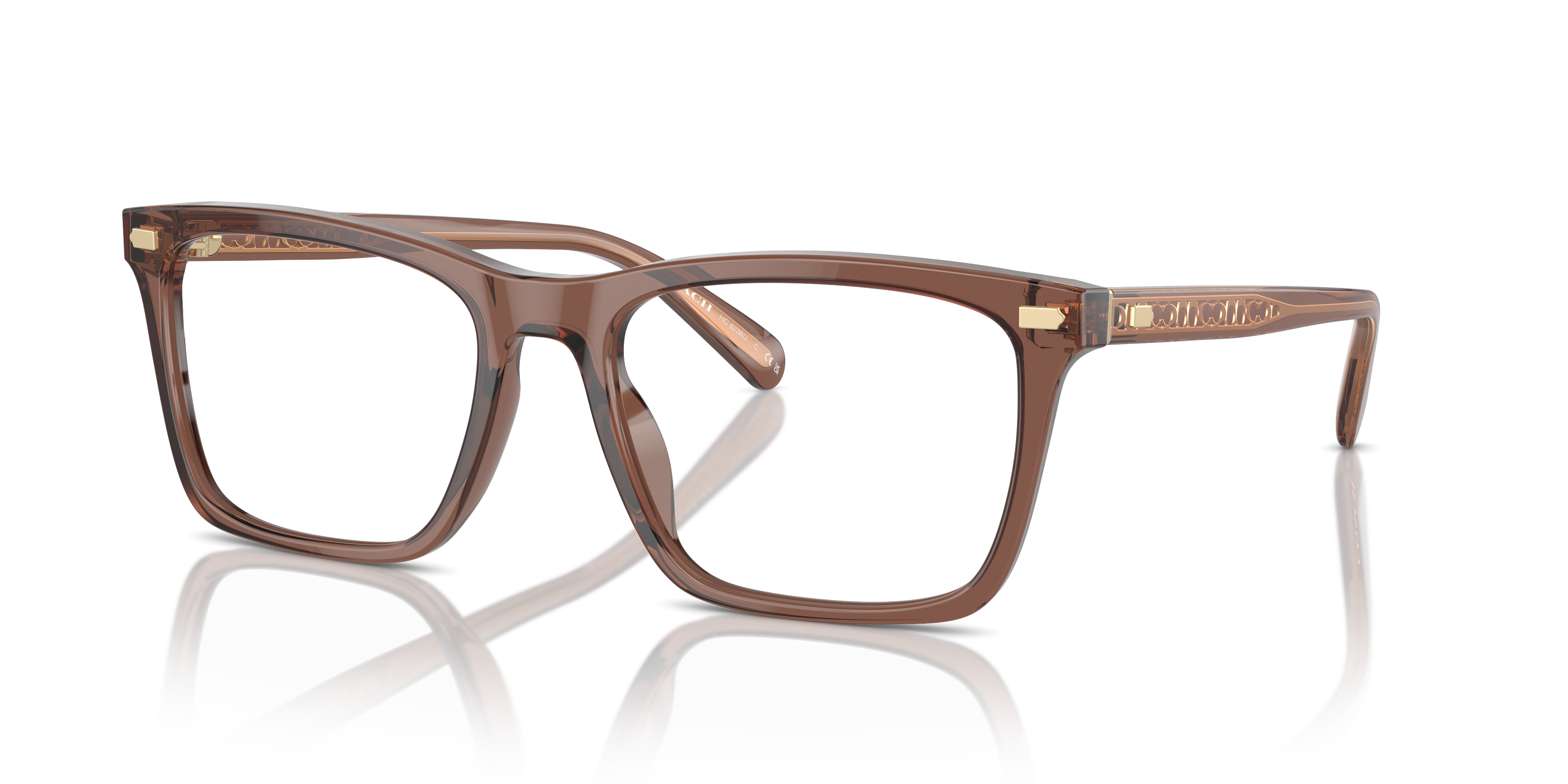 Coach HC6238U Square Eyeglasses - Transparent Clear