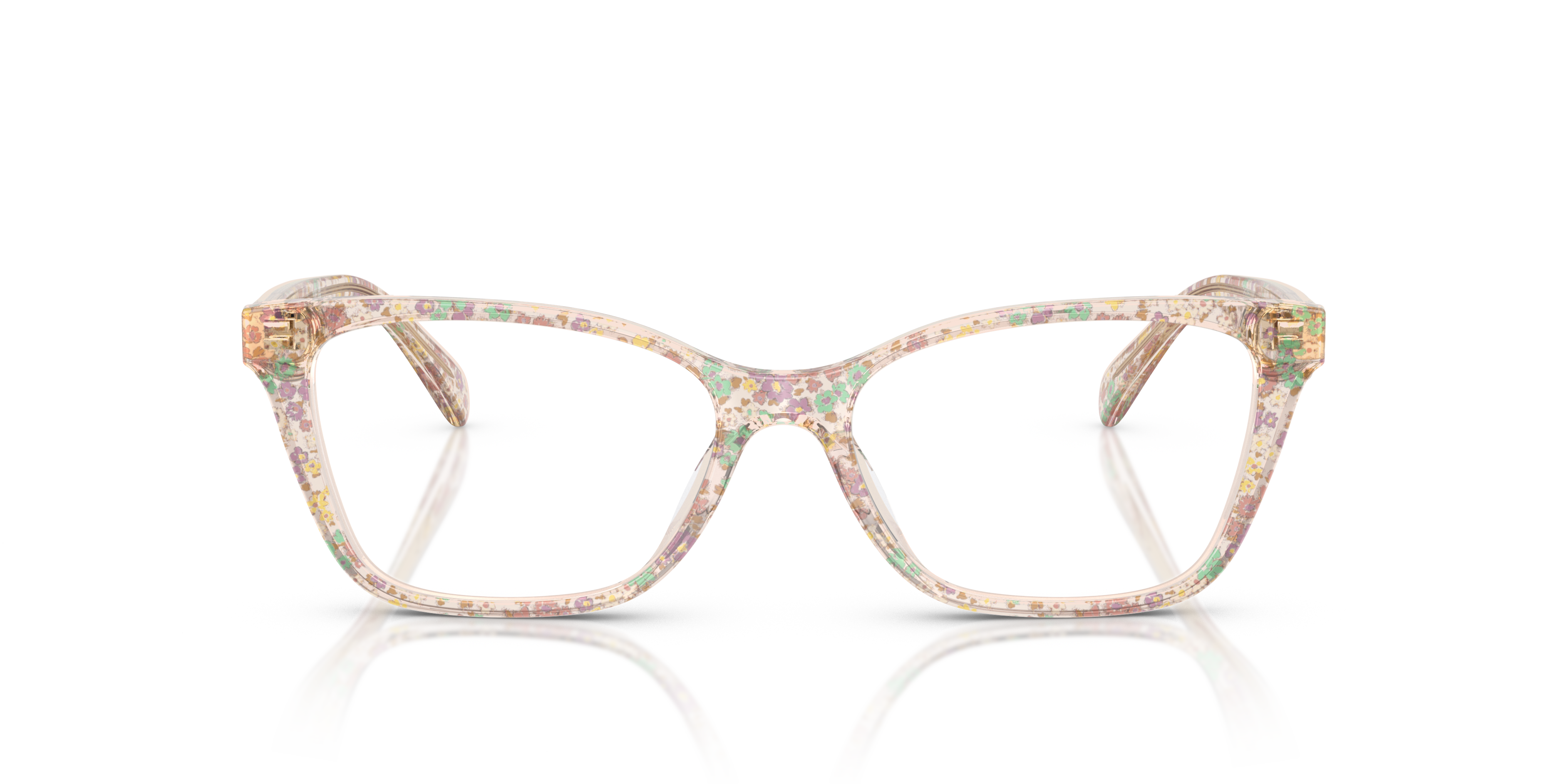Coach HC6248U Cat Eye Eyeglasses - Milky Violet Floral Field