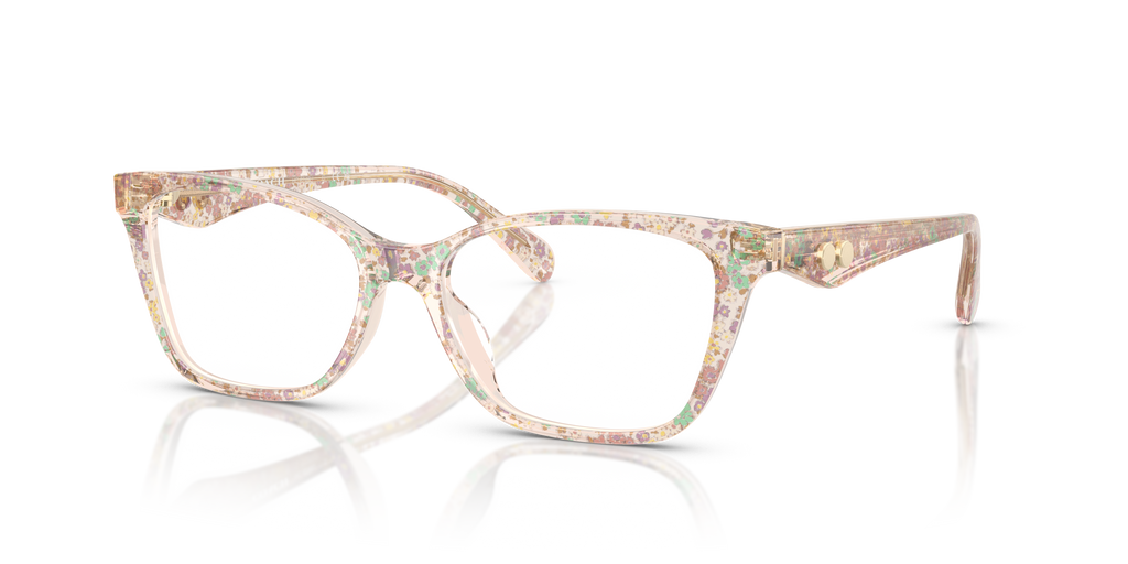 Coach HC6248U Cat Eye Eyeglasses - Transparent Floral Field