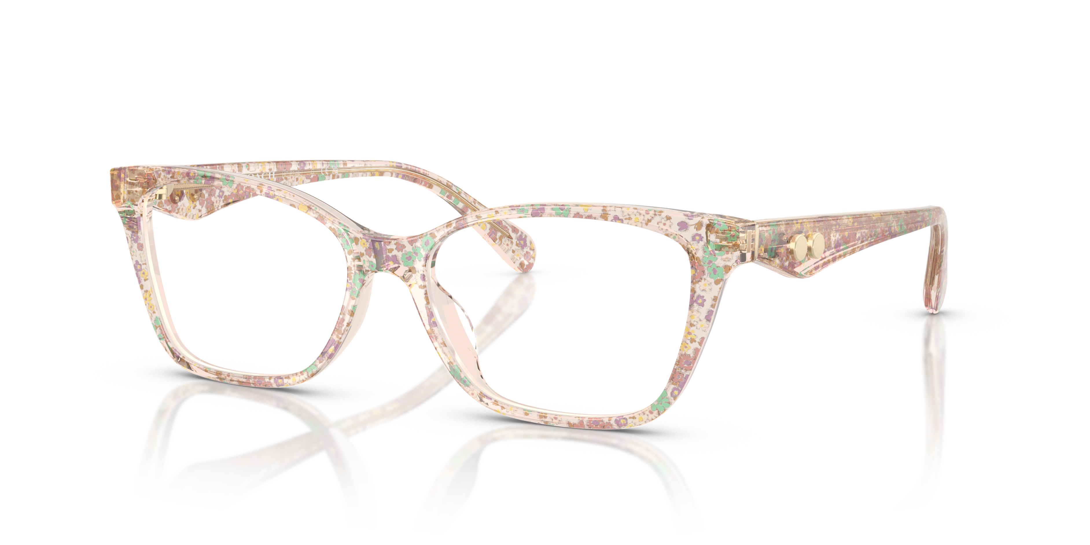 Coach HC6248U Cat Eye Eyeglasses - Transparent Floral Field