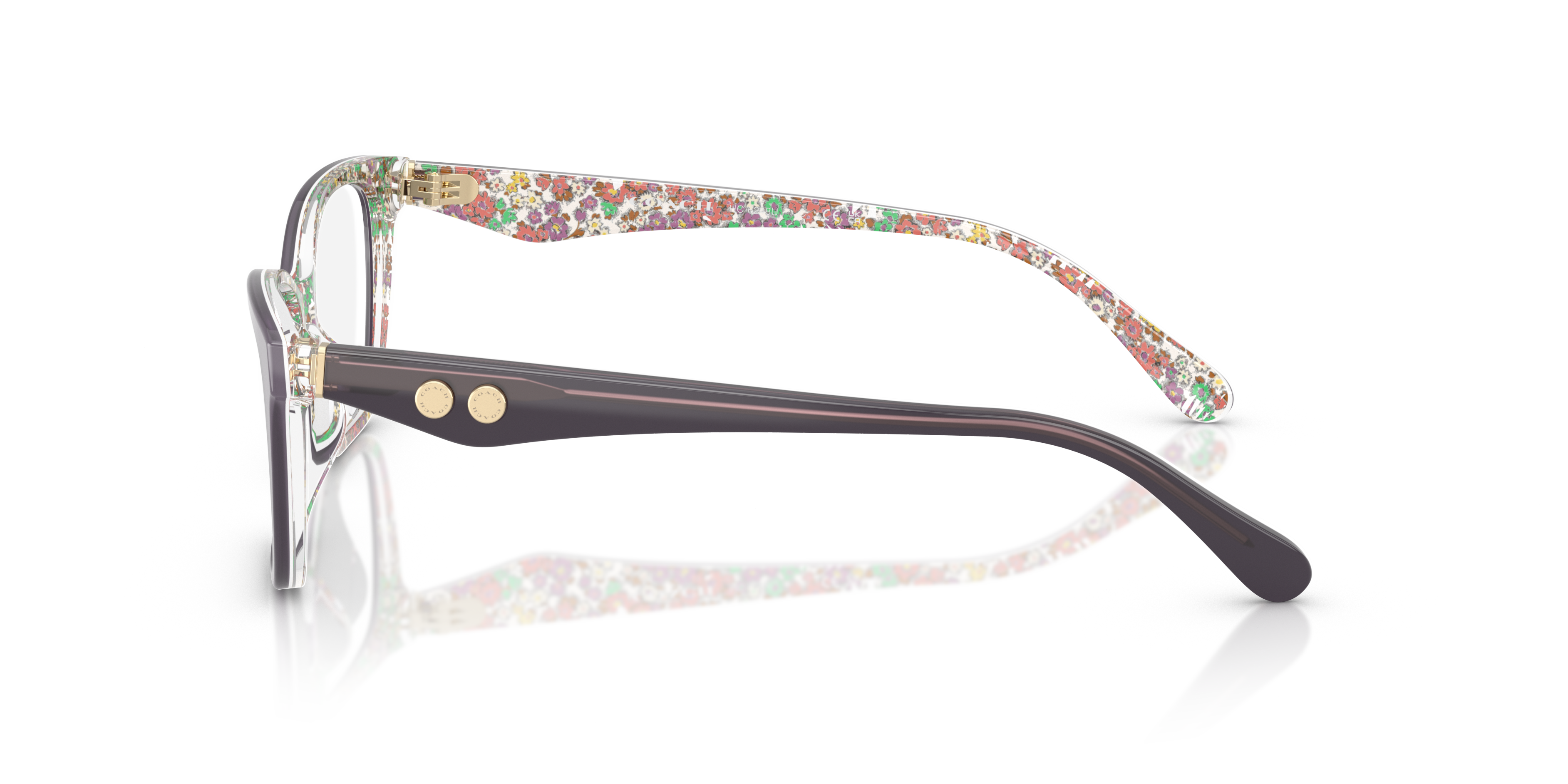 Coach HC6248U Cat Eye Eyeglasses - Transparent Floral Field