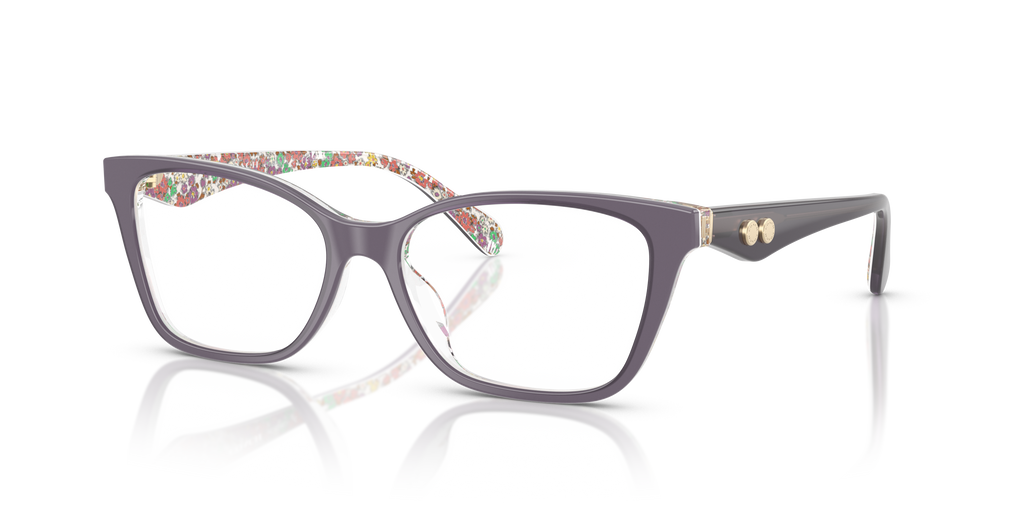 Coach HC6248U Cat Eye Eyeglasses - Milky Violet Floral Field
