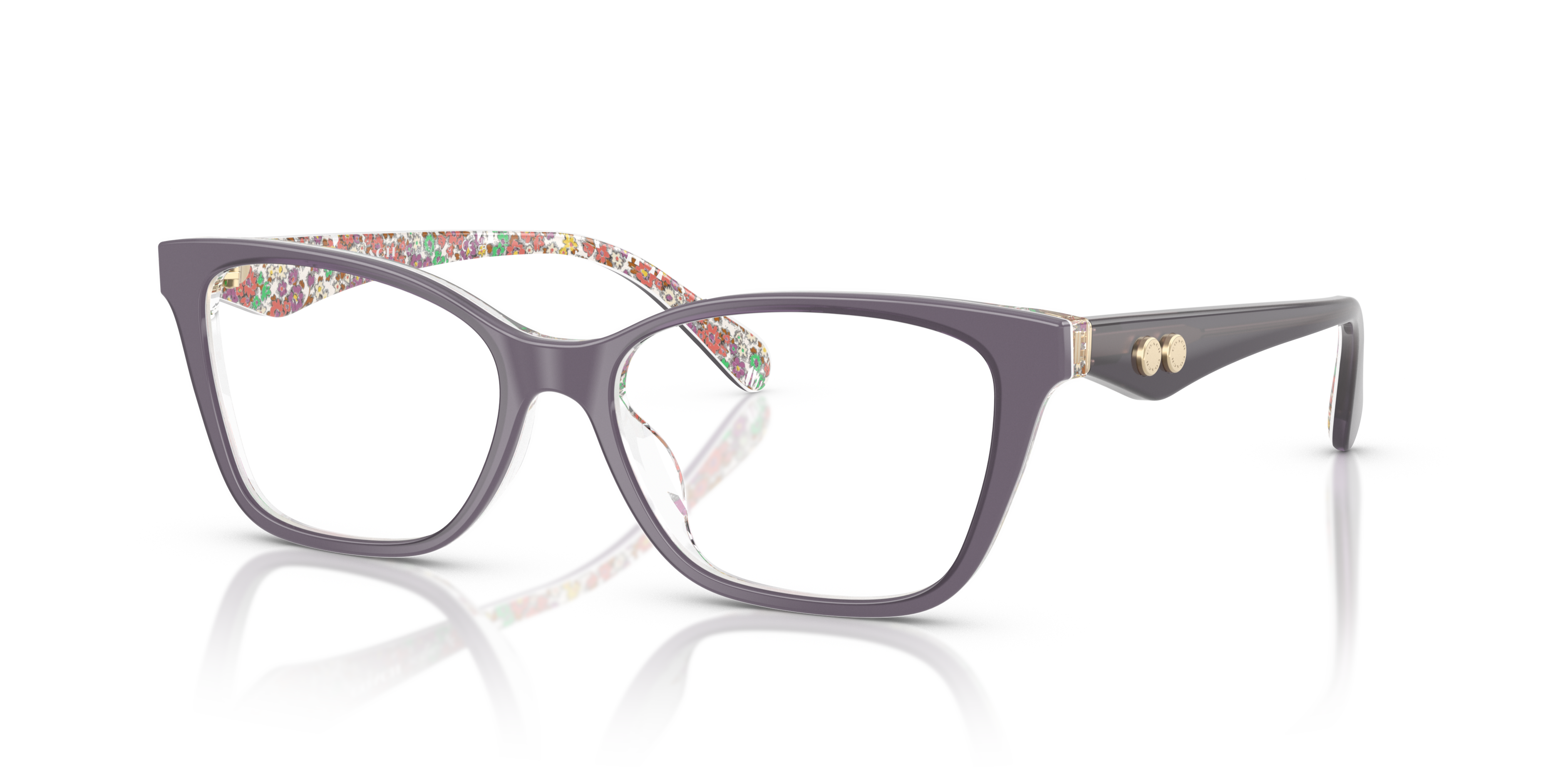 Coach HC6248U Cat Eye Eyeglasses - Transparent Floral Field