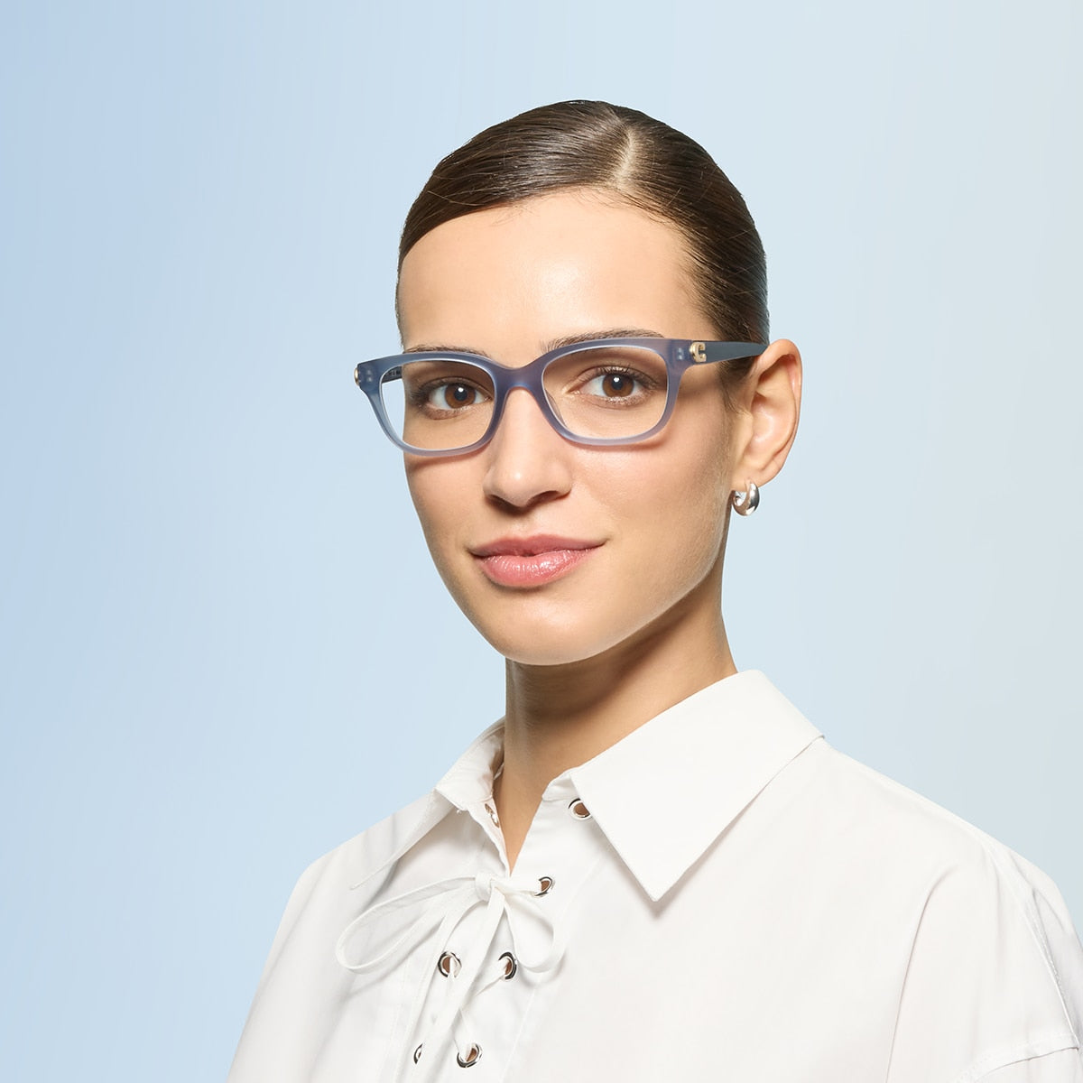Coach HC6257U Square Eyeglasses - Milky Denim