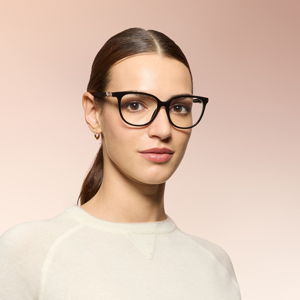Coach HC6260U Square Eyeglasses - Peach Tortoise