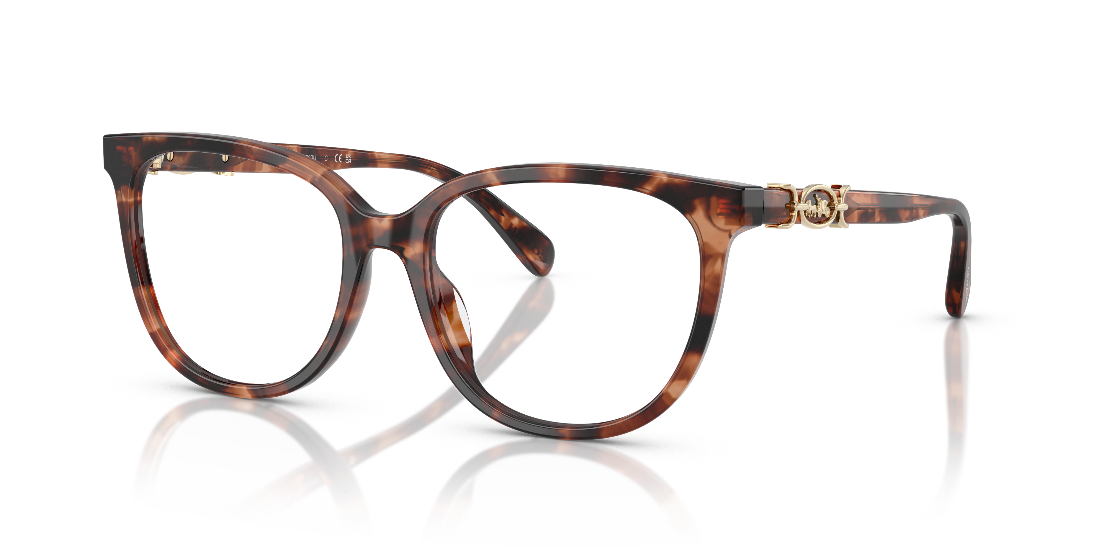 Coach HC6260U Square Eyeglasses - Purple Tortoise