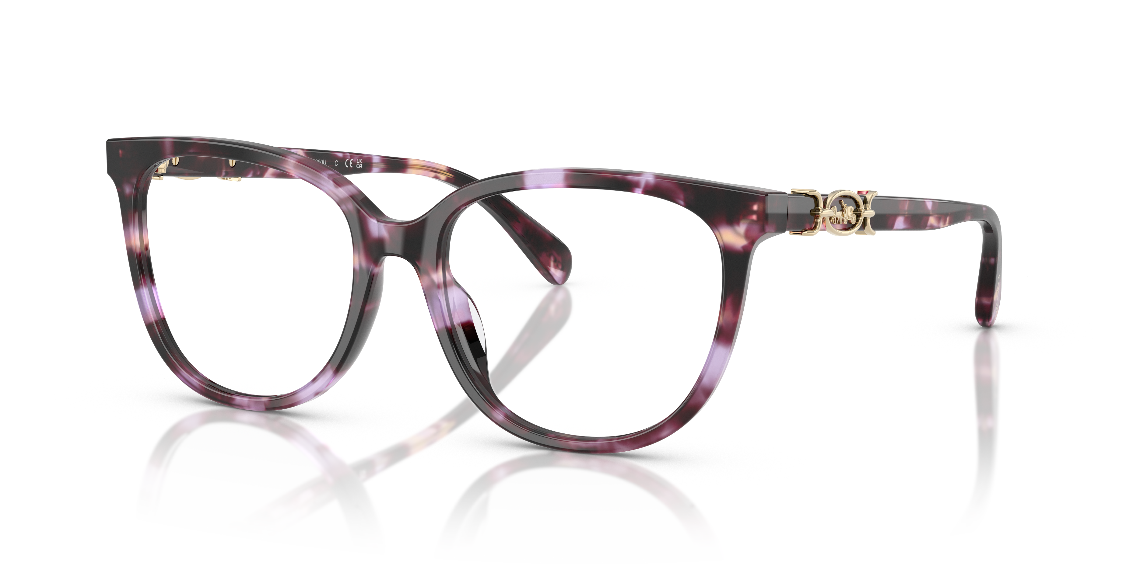 Coach HC6260U Square Eyeglasses - Purple Tortoise
