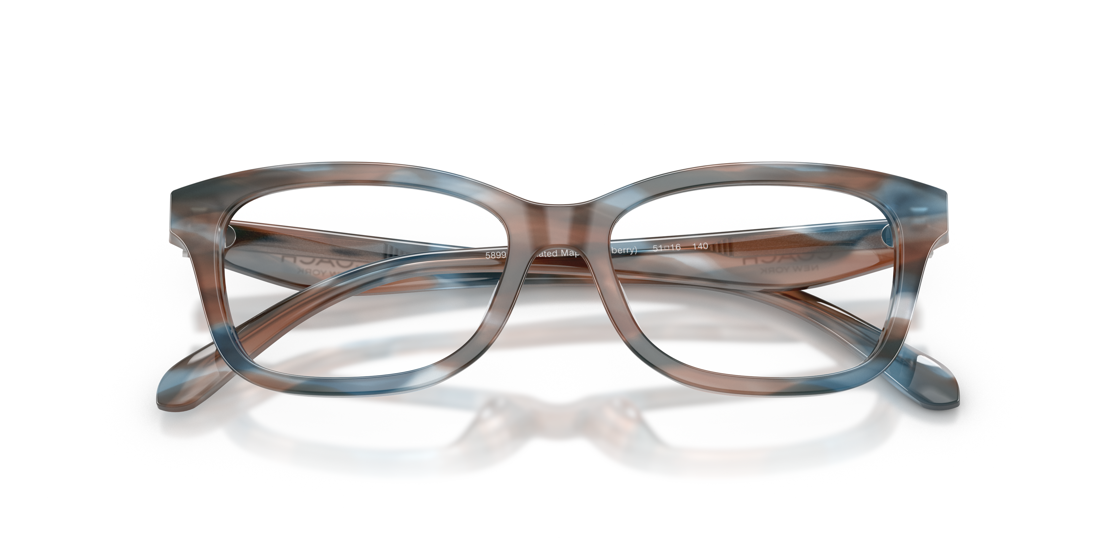 Coach HC6275U Rectangle Eyeglasses - Striated Maple Blueberry