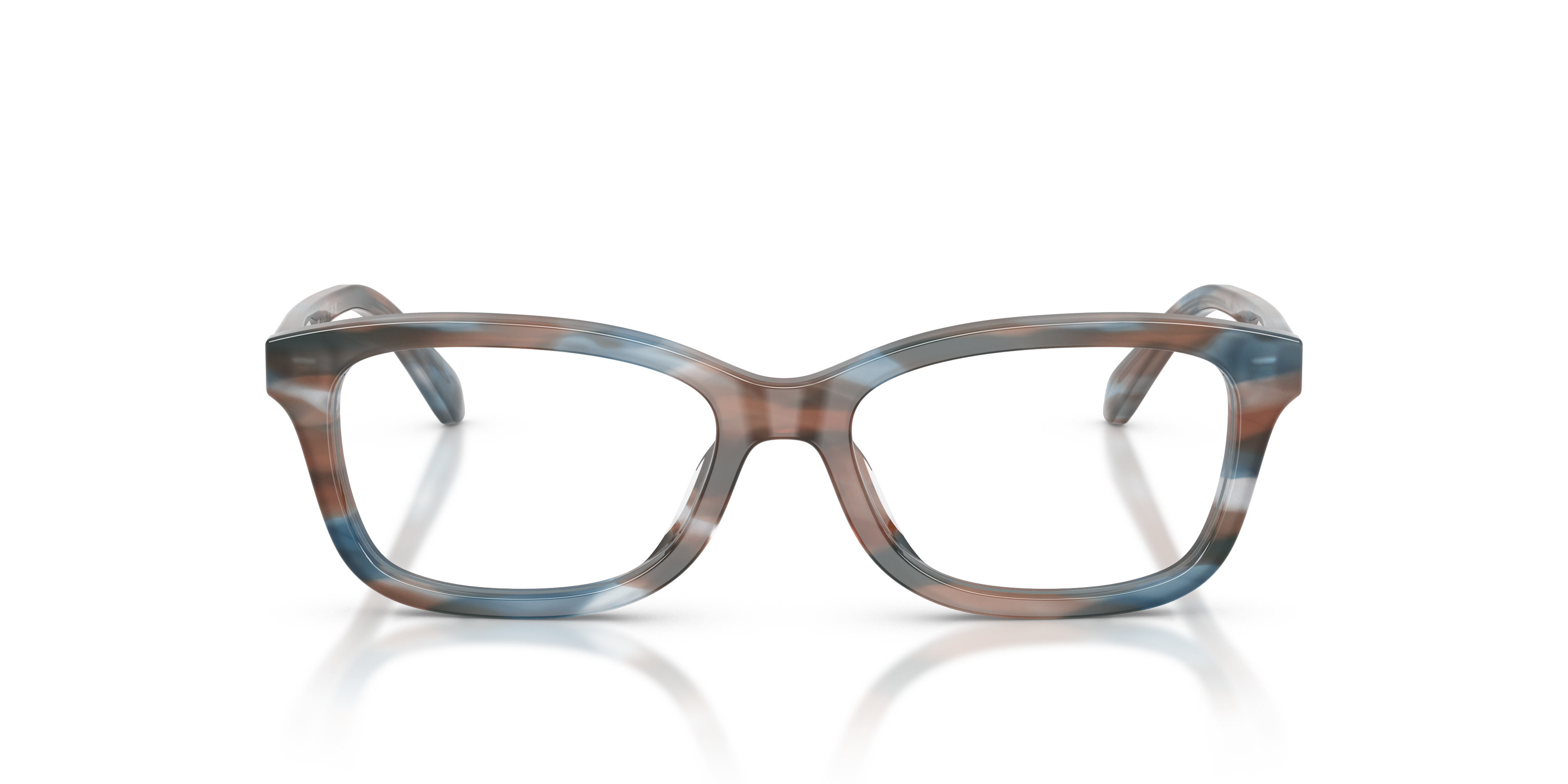 Coach HC6275U Rectangle Eyeglasses - Striated Maple Blueberry