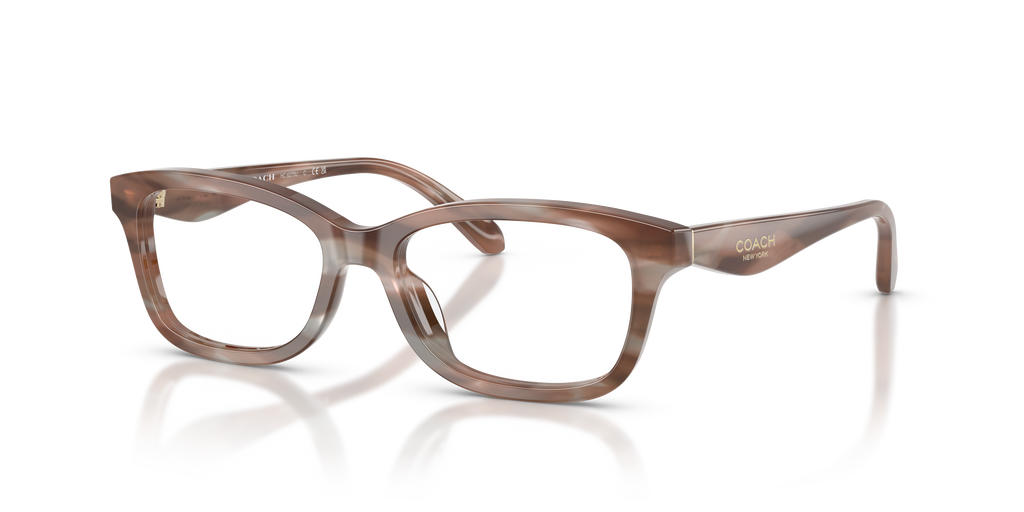 Coach HC6275U Rectangle Eyeglasses - Striated Redwood Maple