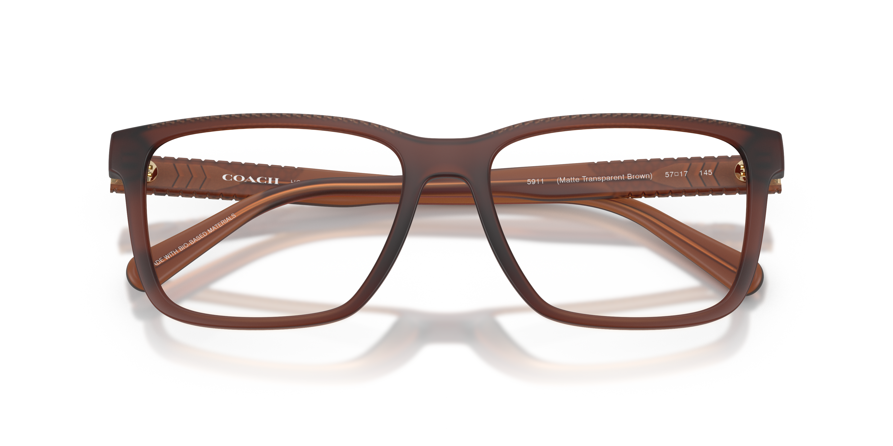 Coach HC6278U Rectangle Eyeglasses - Matte Transparent Brown
