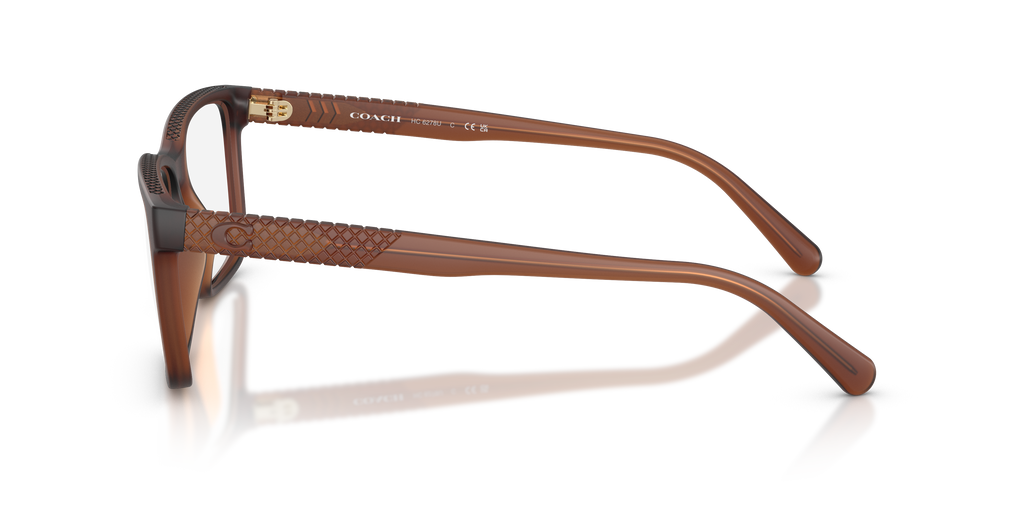 Coach HC6278U Rectangle Eyeglasses - Matte Transparent Brown