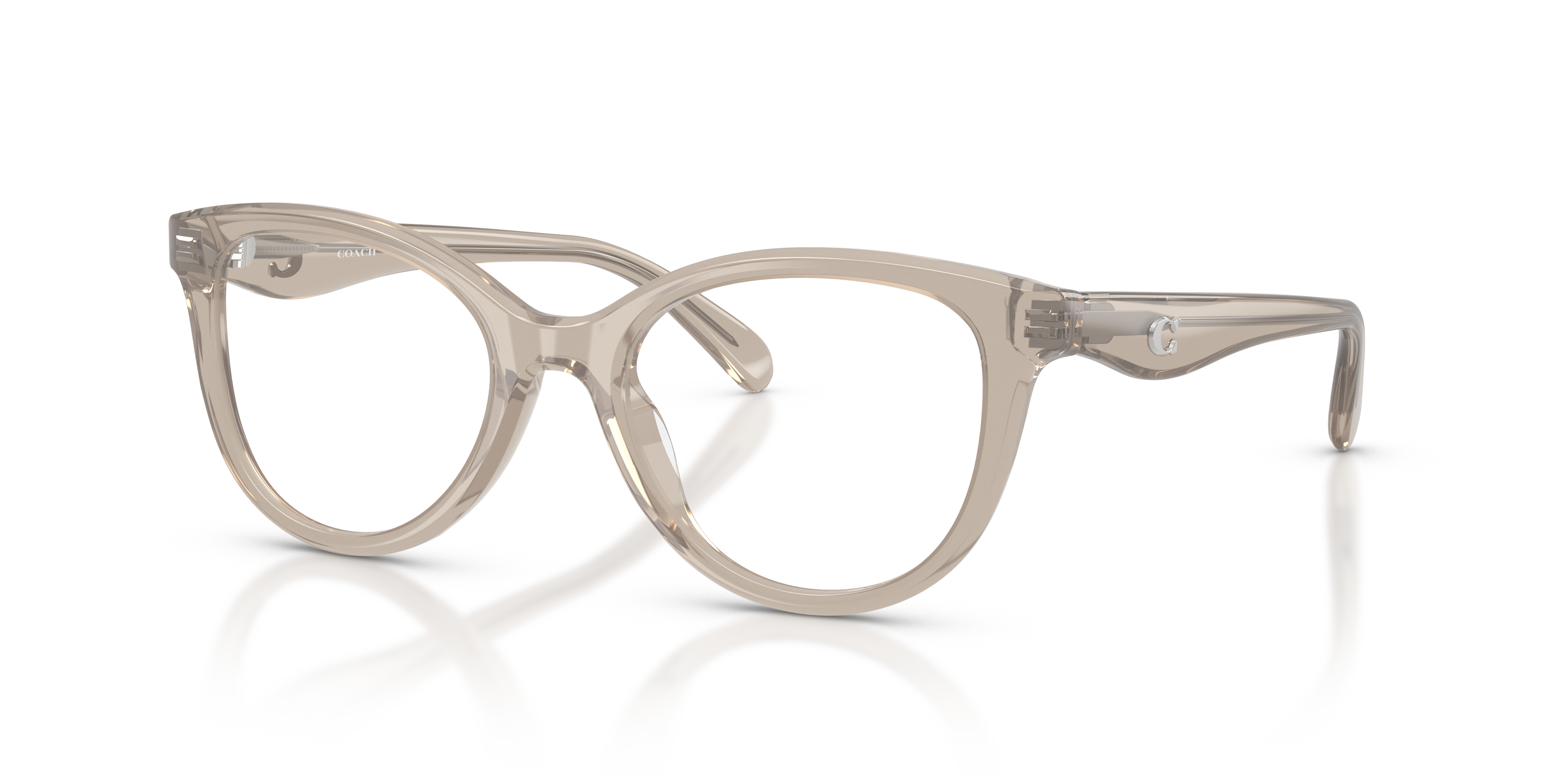 Coach HC6284U Round Eyeglasses - Caramel Tortoise