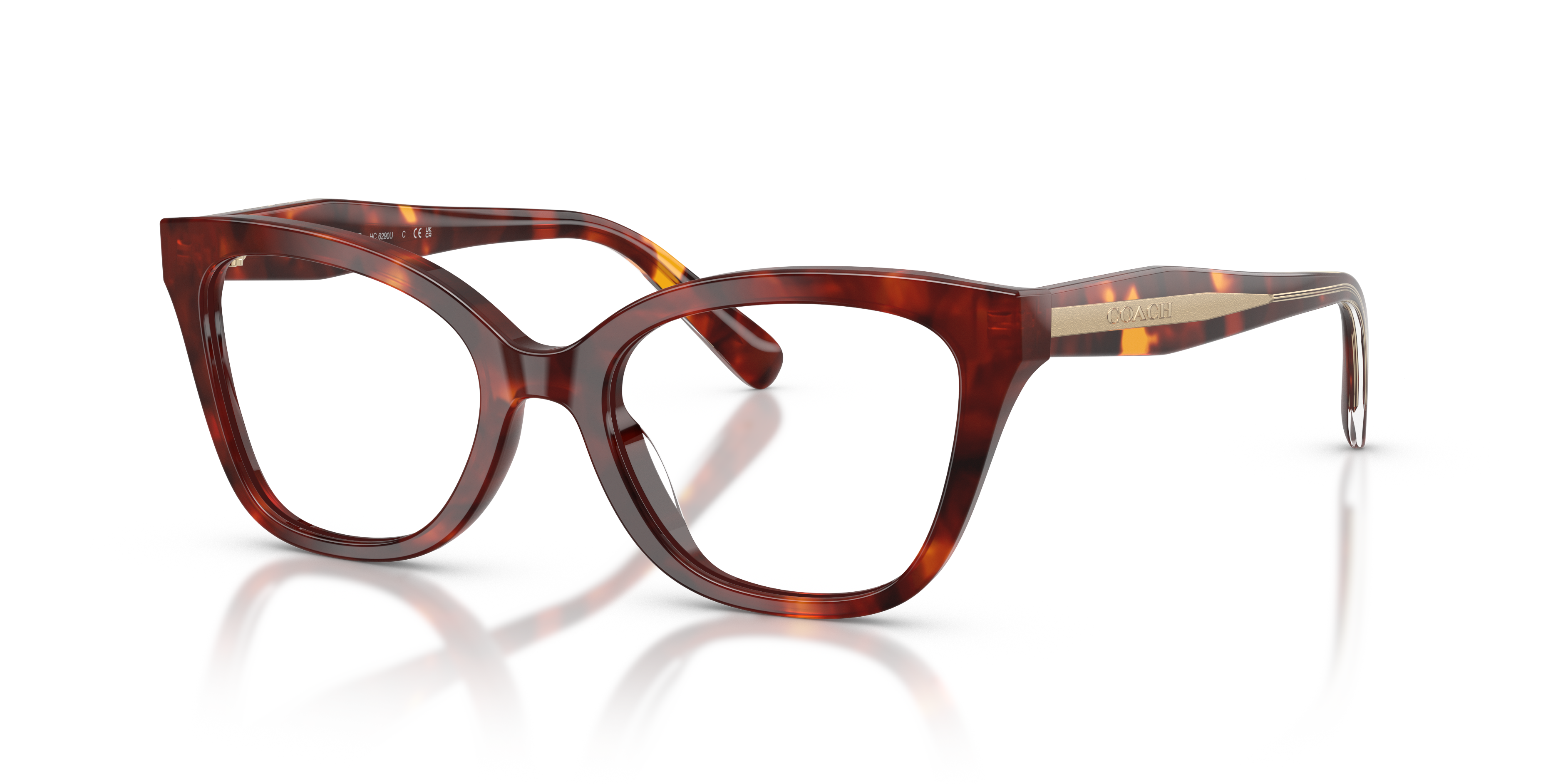 Coach HC6290U Butterfly Eyeglasses - Walnut Tortoise