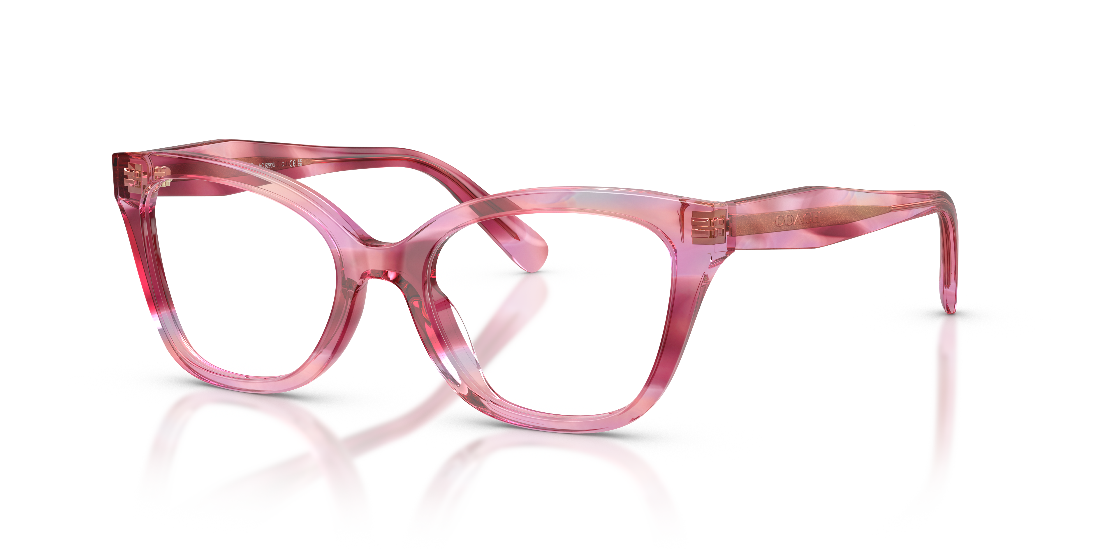 Coach HC6290U Butterfly Eyeglasses - Purple Cosmo Tortoise