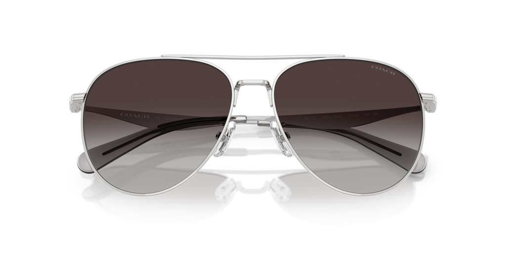 Coach HC7169 CW193 Pilot Sunglasses - Shiny Silver