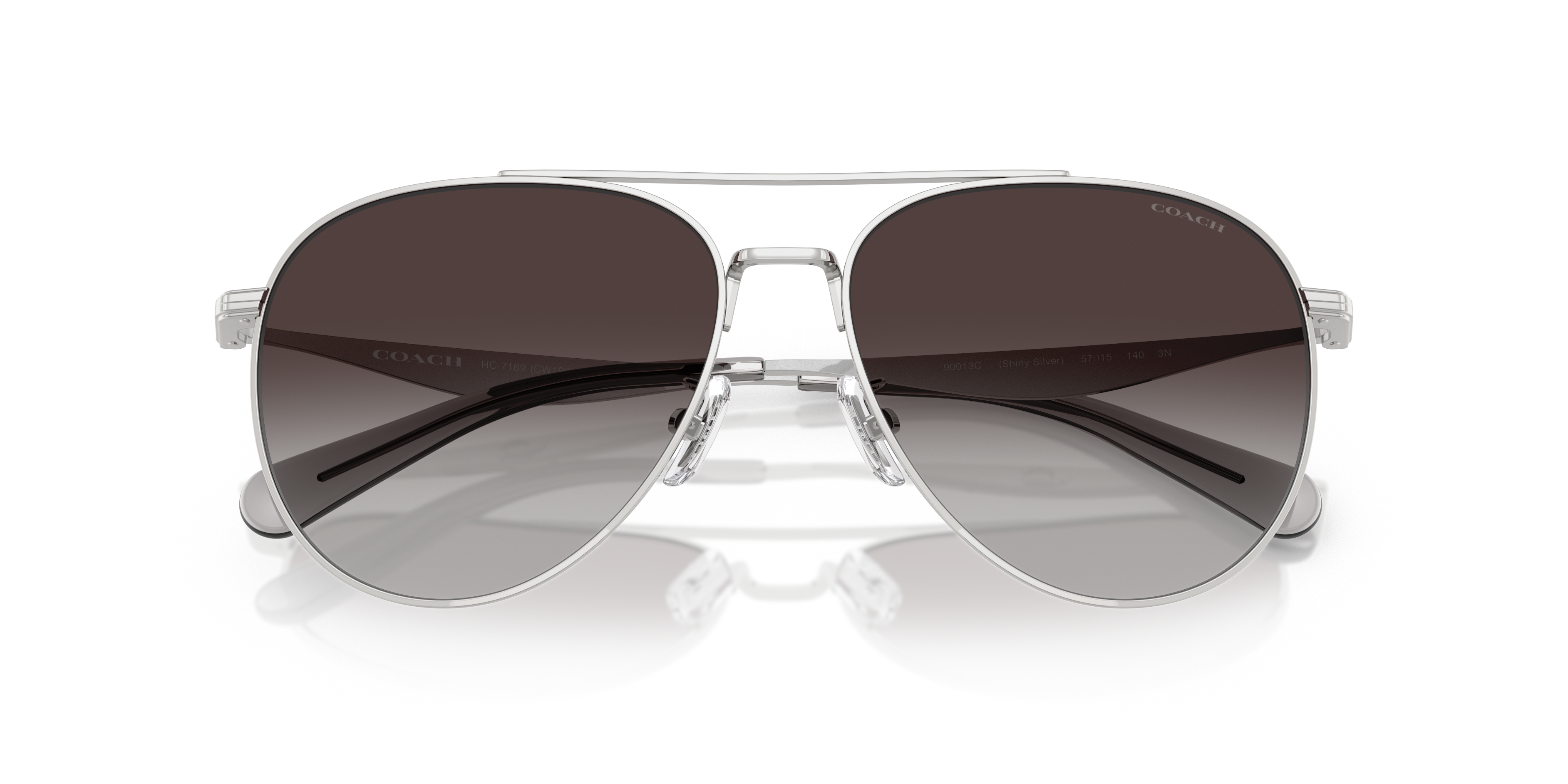Coach HC7169 CW193 Pilot Sunglasses - Shiny Light Gold