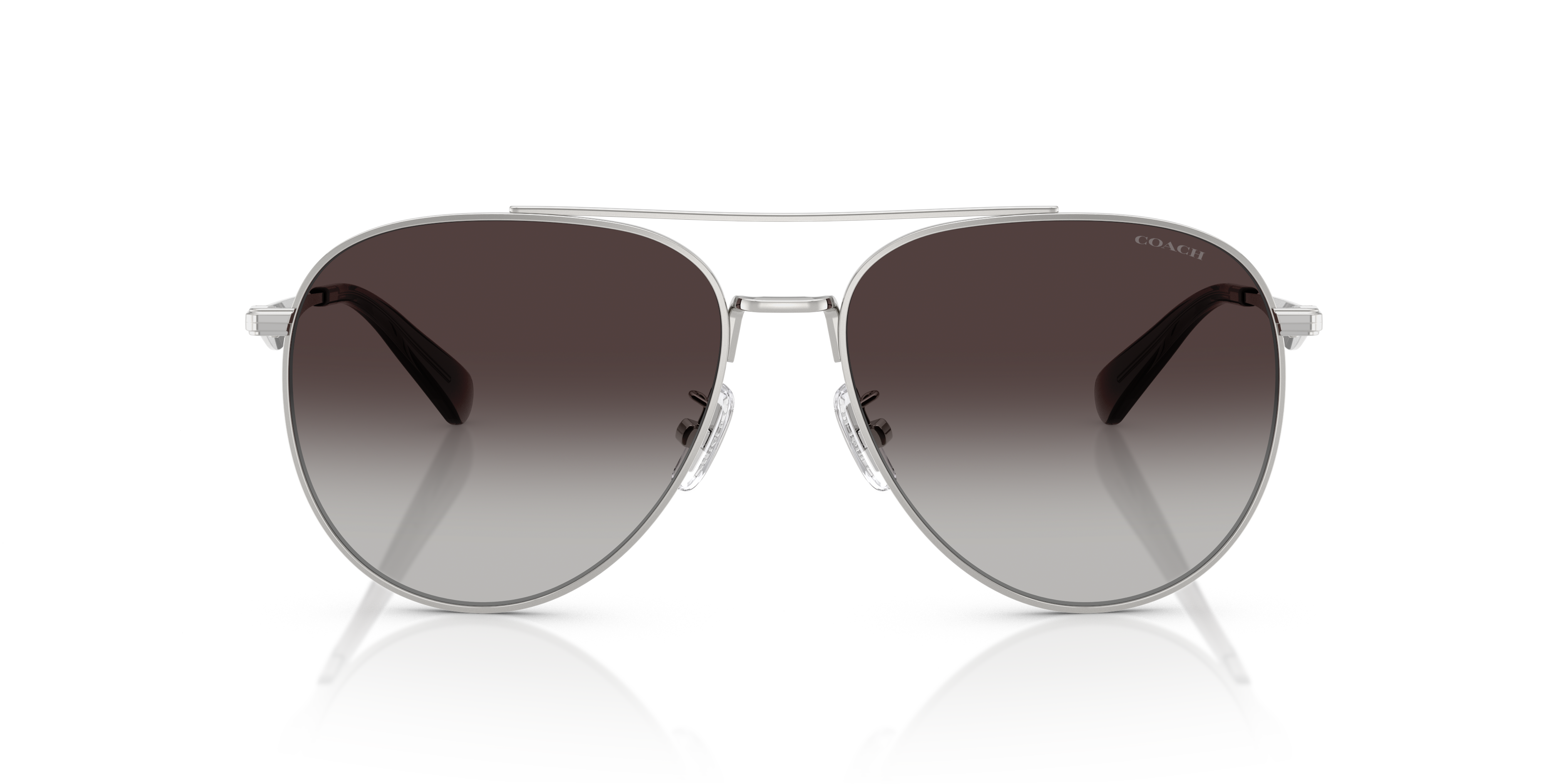 Coach HC7169 CW193 Pilot Sunglasses - Shiny Silver