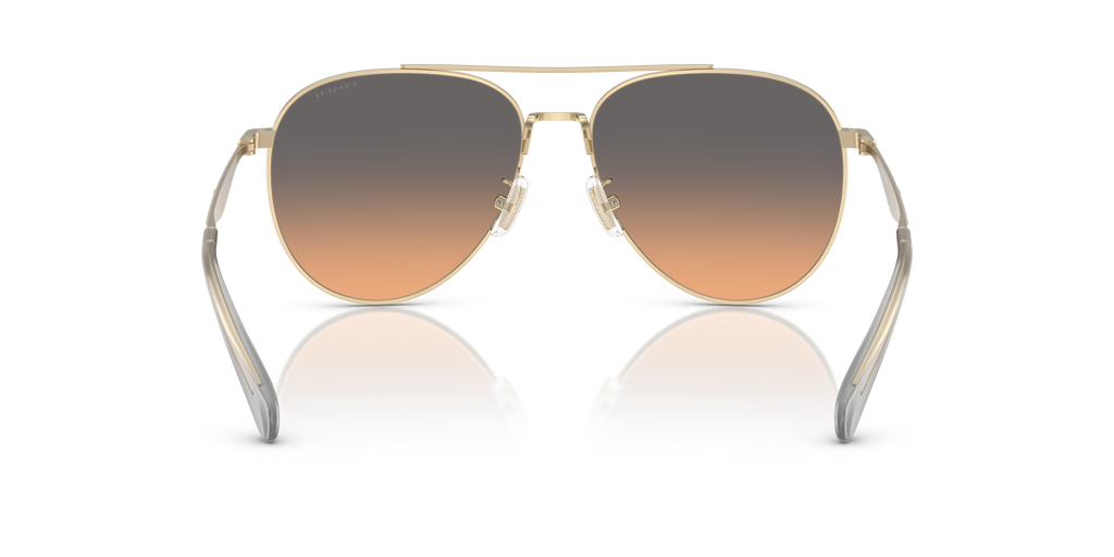 Coach HC7169 CW193 Pilot Sunglasses - Shiny Silver